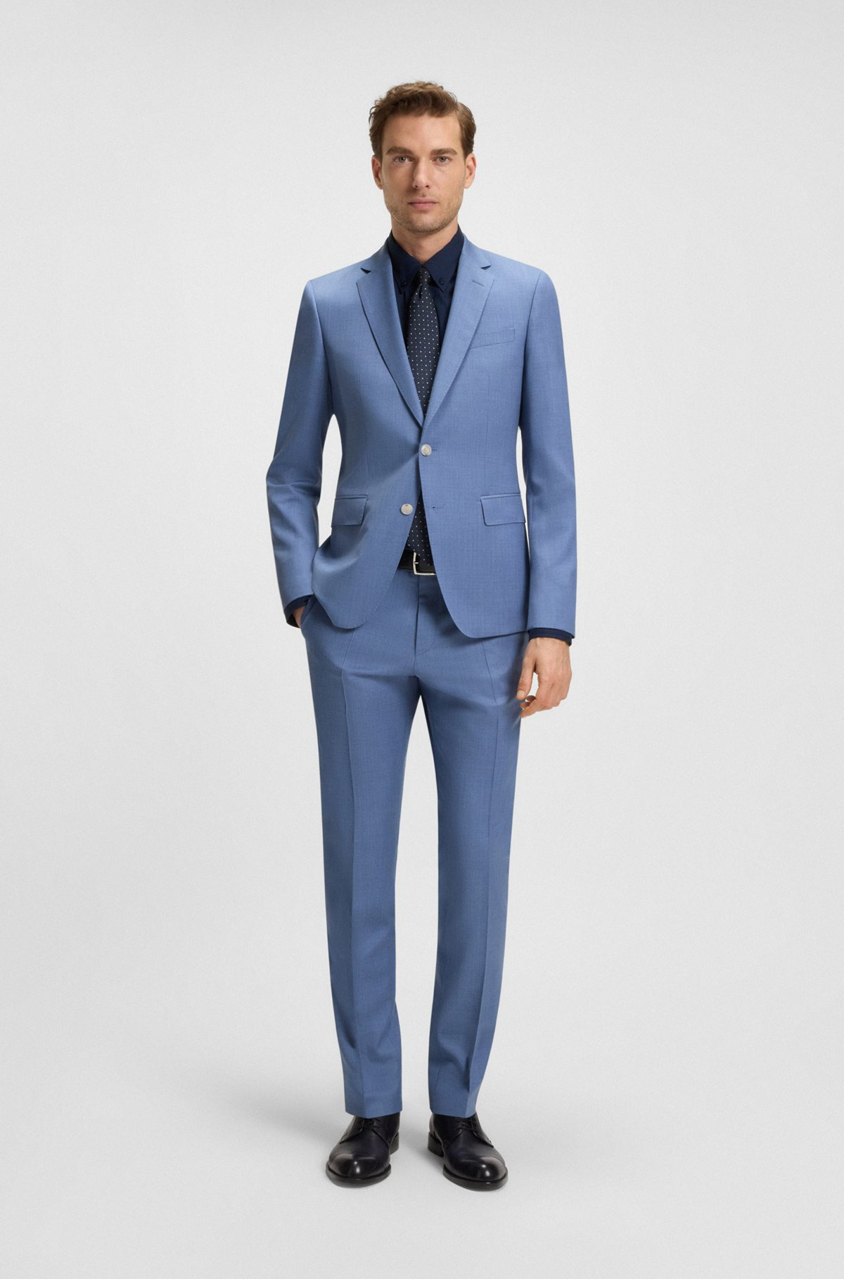 EXTRA-SLIM-FIT PANTS IN VIRGIN-WOOL SERGE - 3