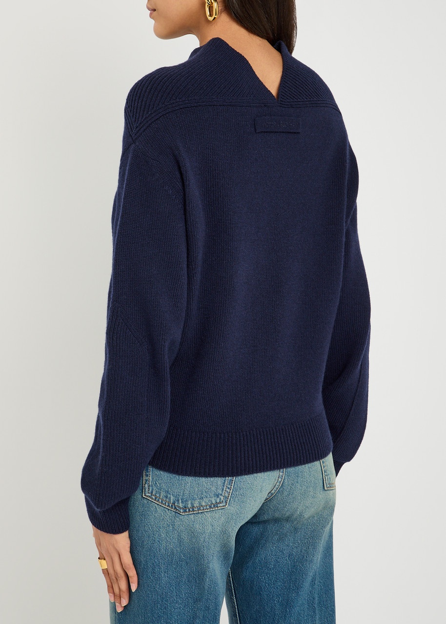 Victoria Beckham Panelled Wool-blend Knit Jumper - 3