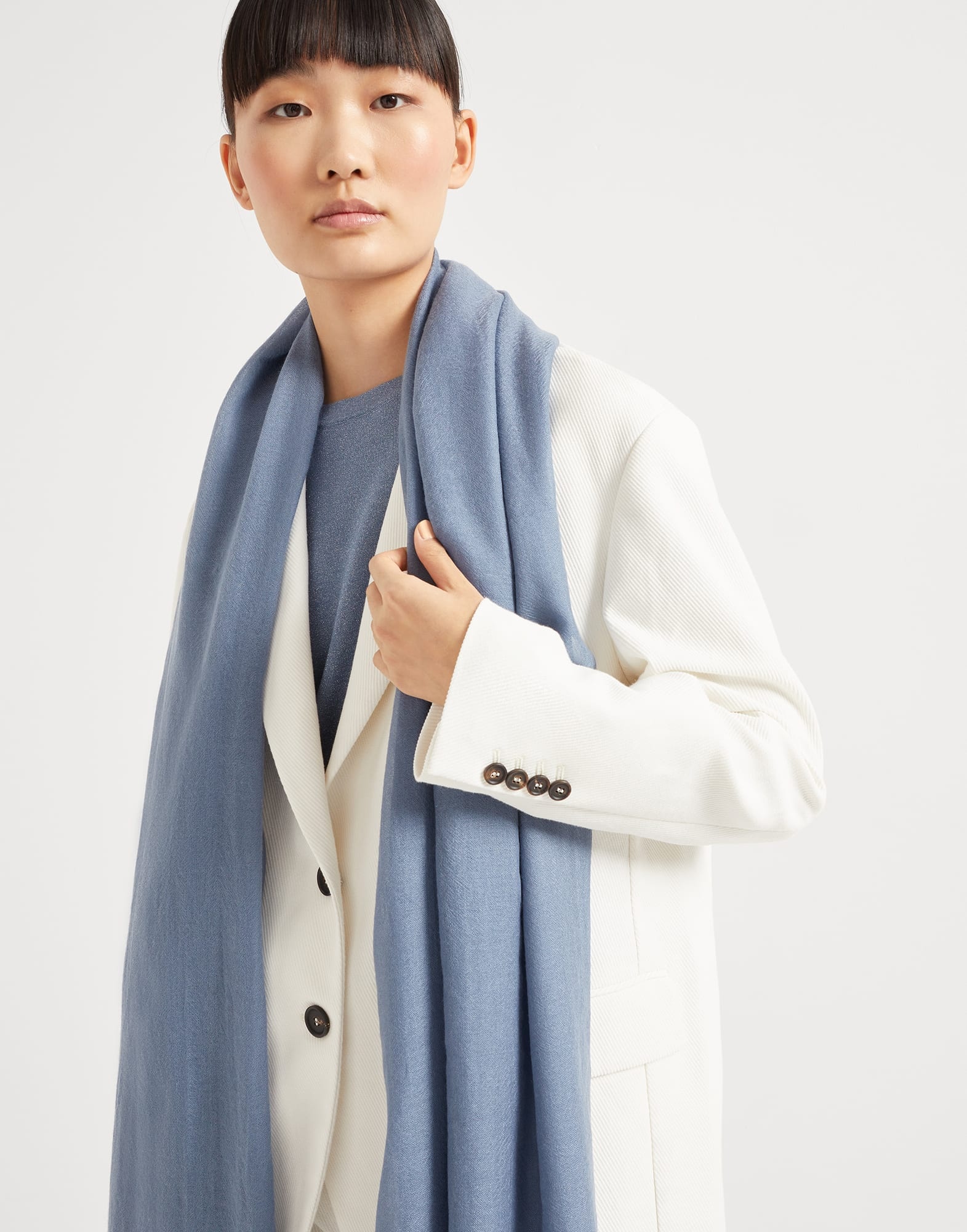 Cashmere and silk scarf - 4