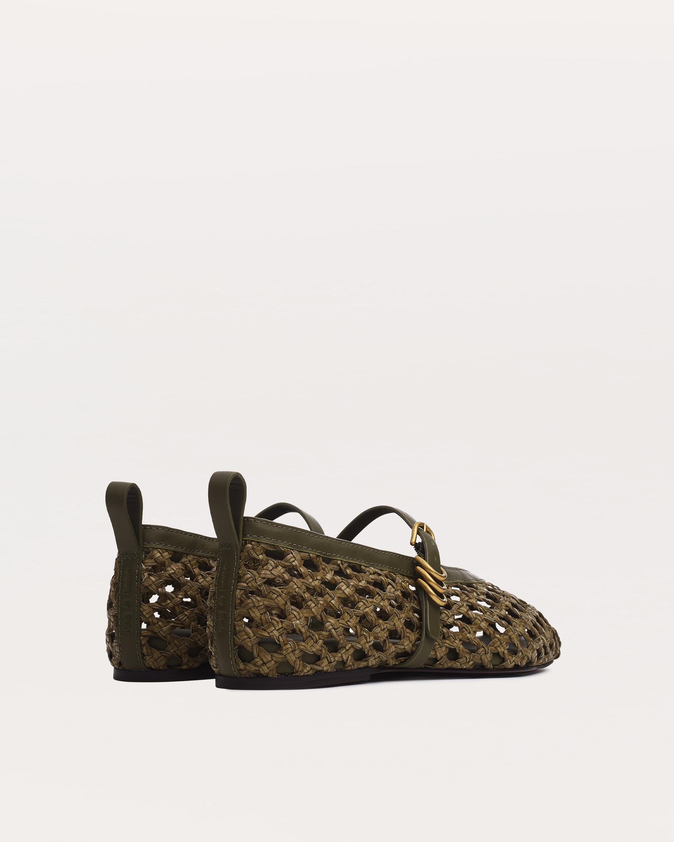 Spire Woven Faux Leather Mary Jane Shoes - 3