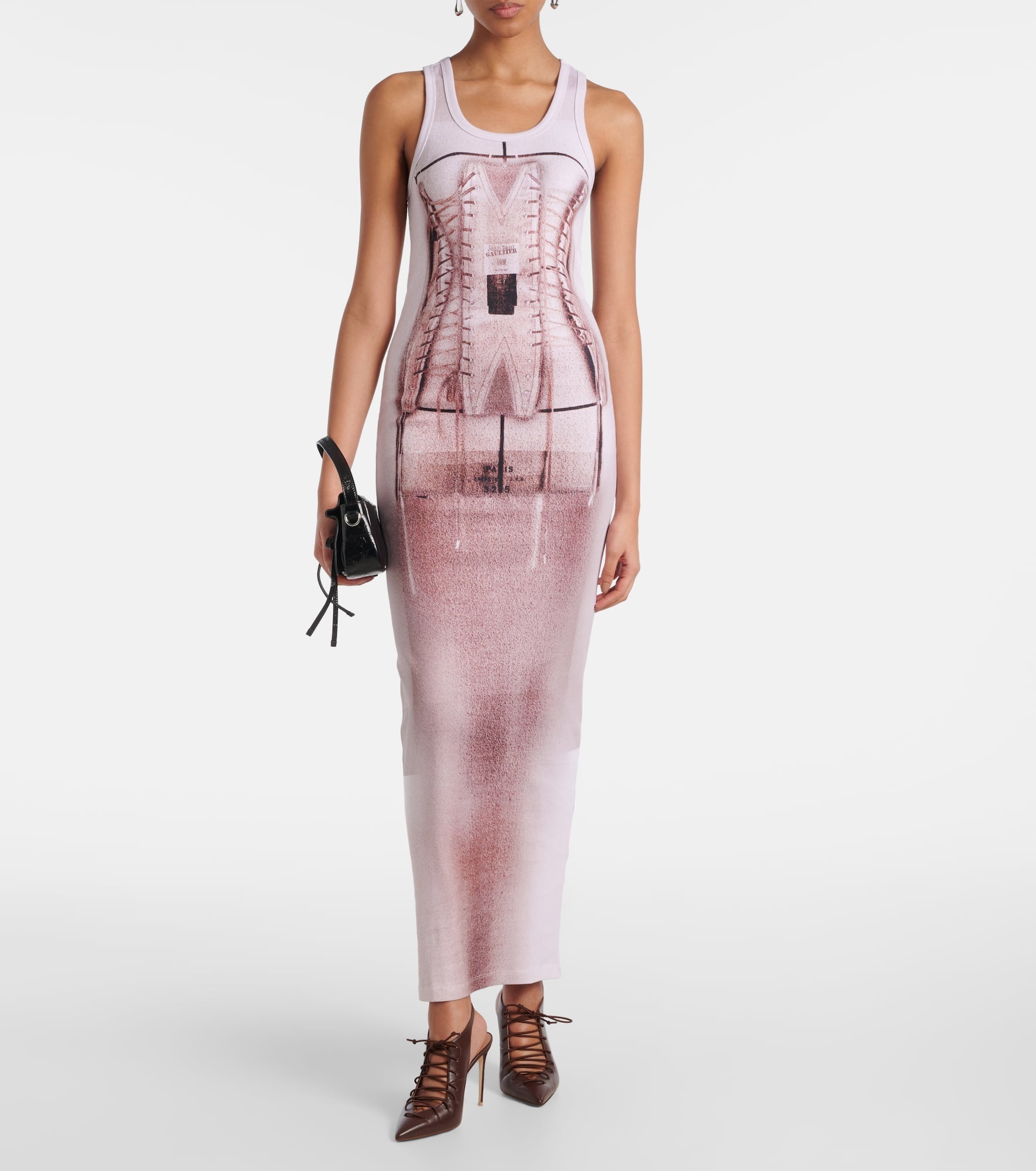 Trompe l'oeil cotton-blend maxi dress - 2