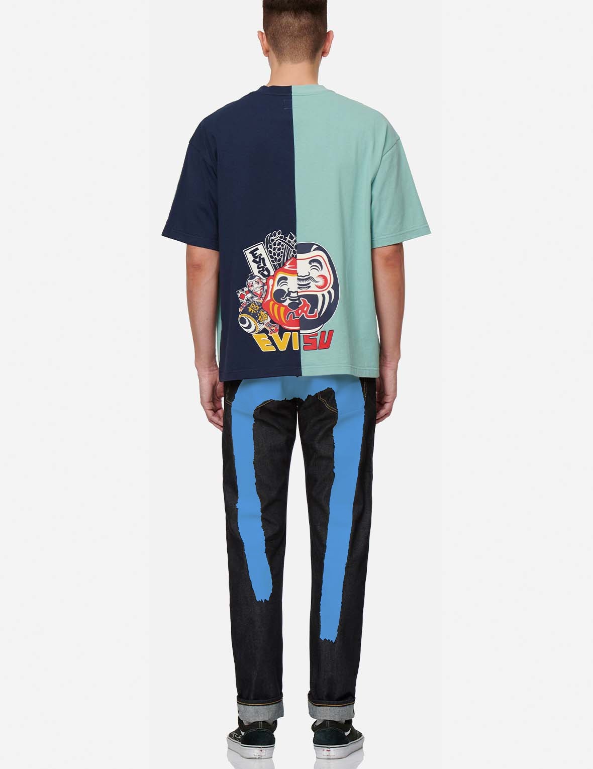 BLUE BRUSHSTROKE DAICOCK SLIM FIT JEANS #2010 - 5