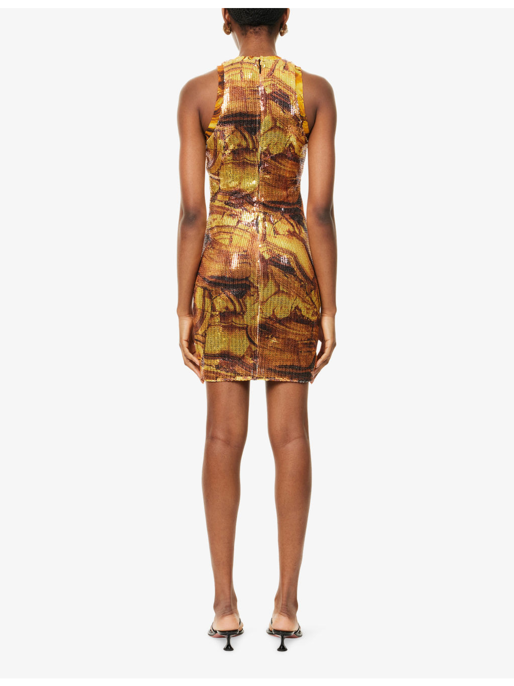 Ambra Graphic-Print Sequined Mini Dress - 4