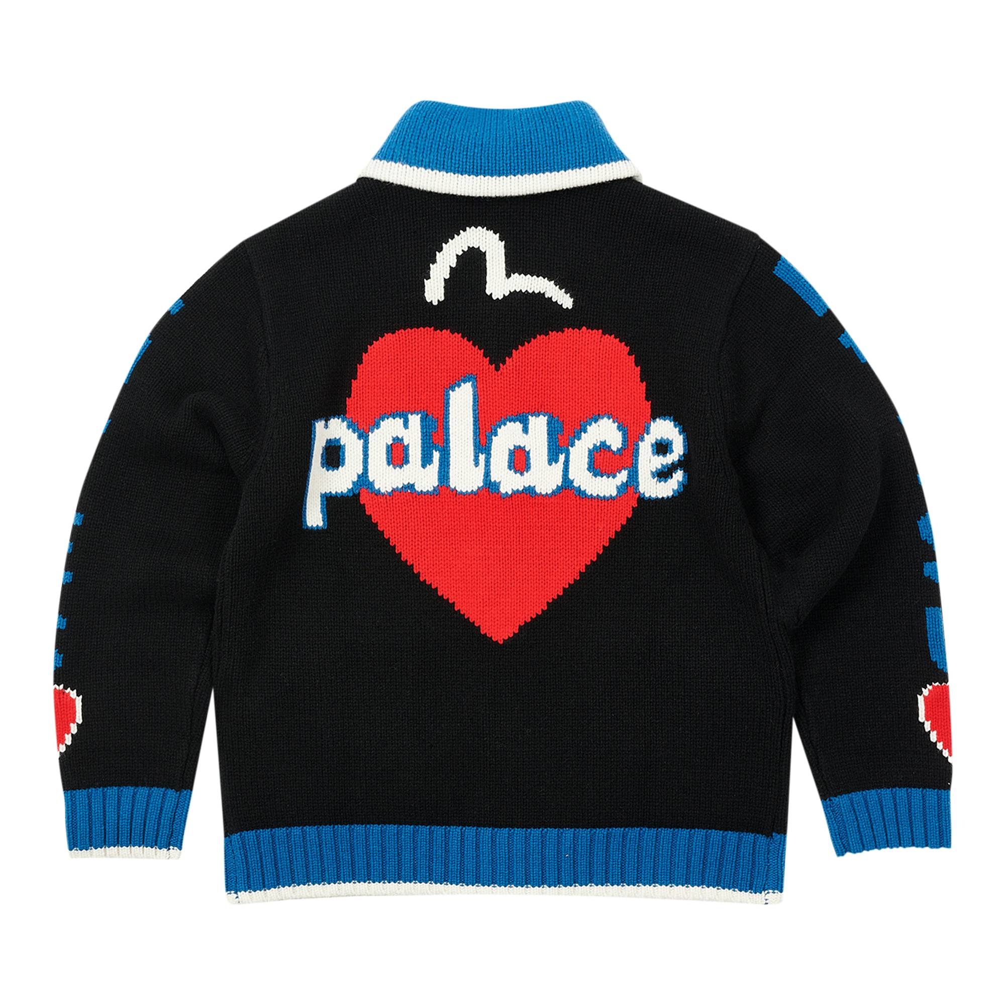 Palace x Evisu Cowichan Knit 'Black' - 2