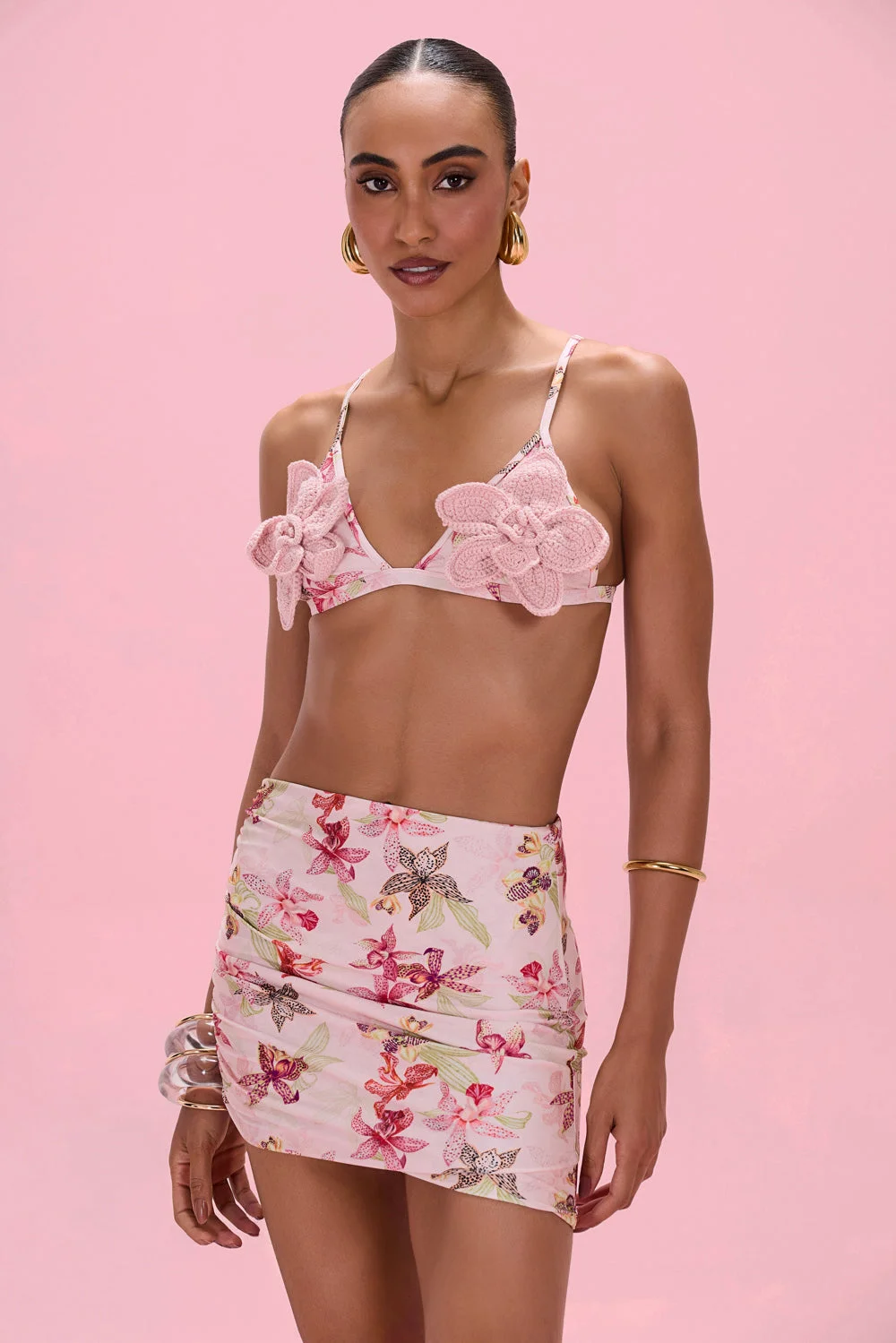 ORCHID BLOOM MINI SKIRT - 1