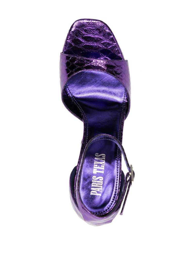 Fiona 100mm metallic-finish sandals 4