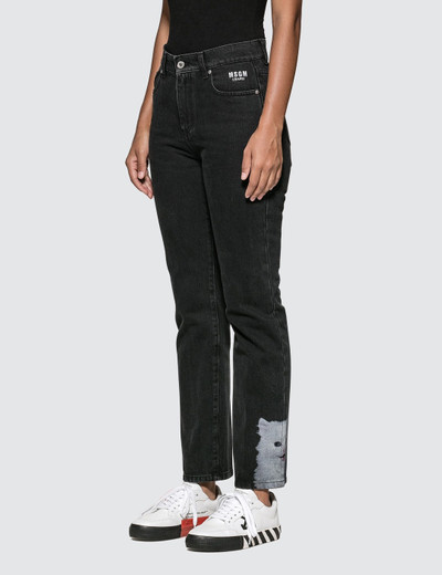 MSGM CAT PRINTED JEANS outlook