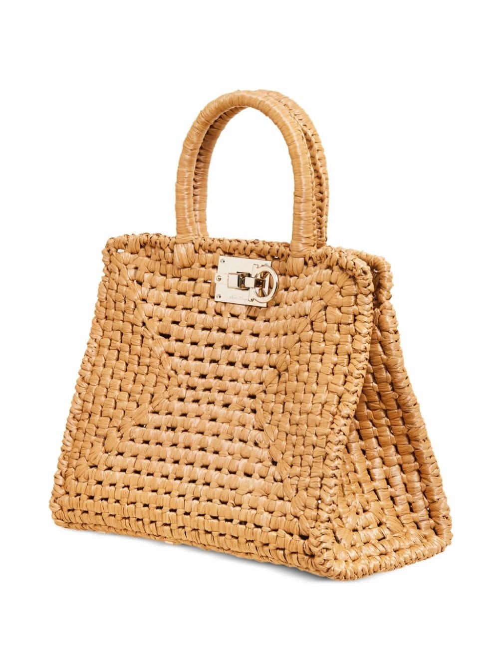 Studio Box raffia tote bag - 6
