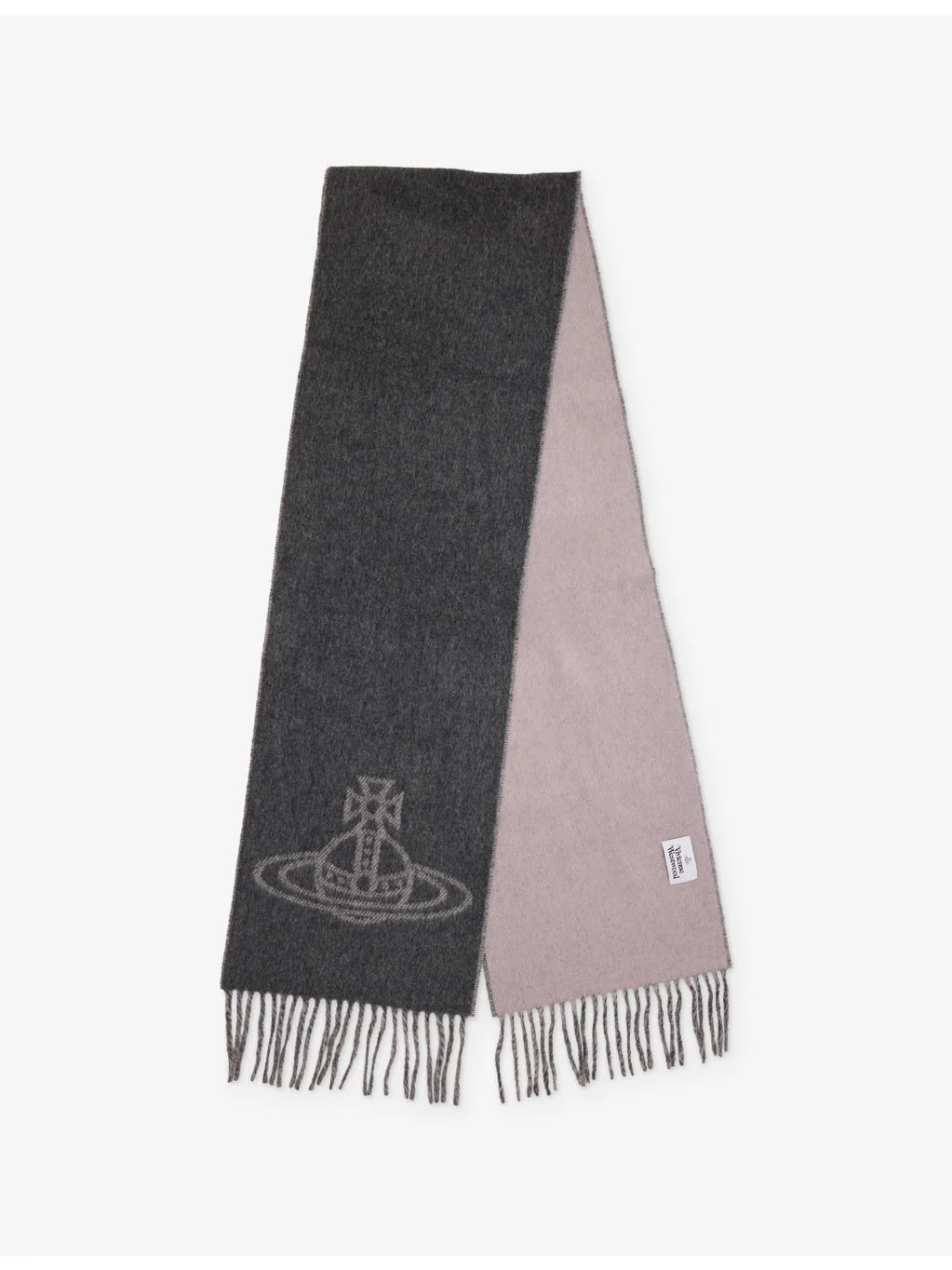 Double Face Orb-Jacquard Wool Scarf - 1