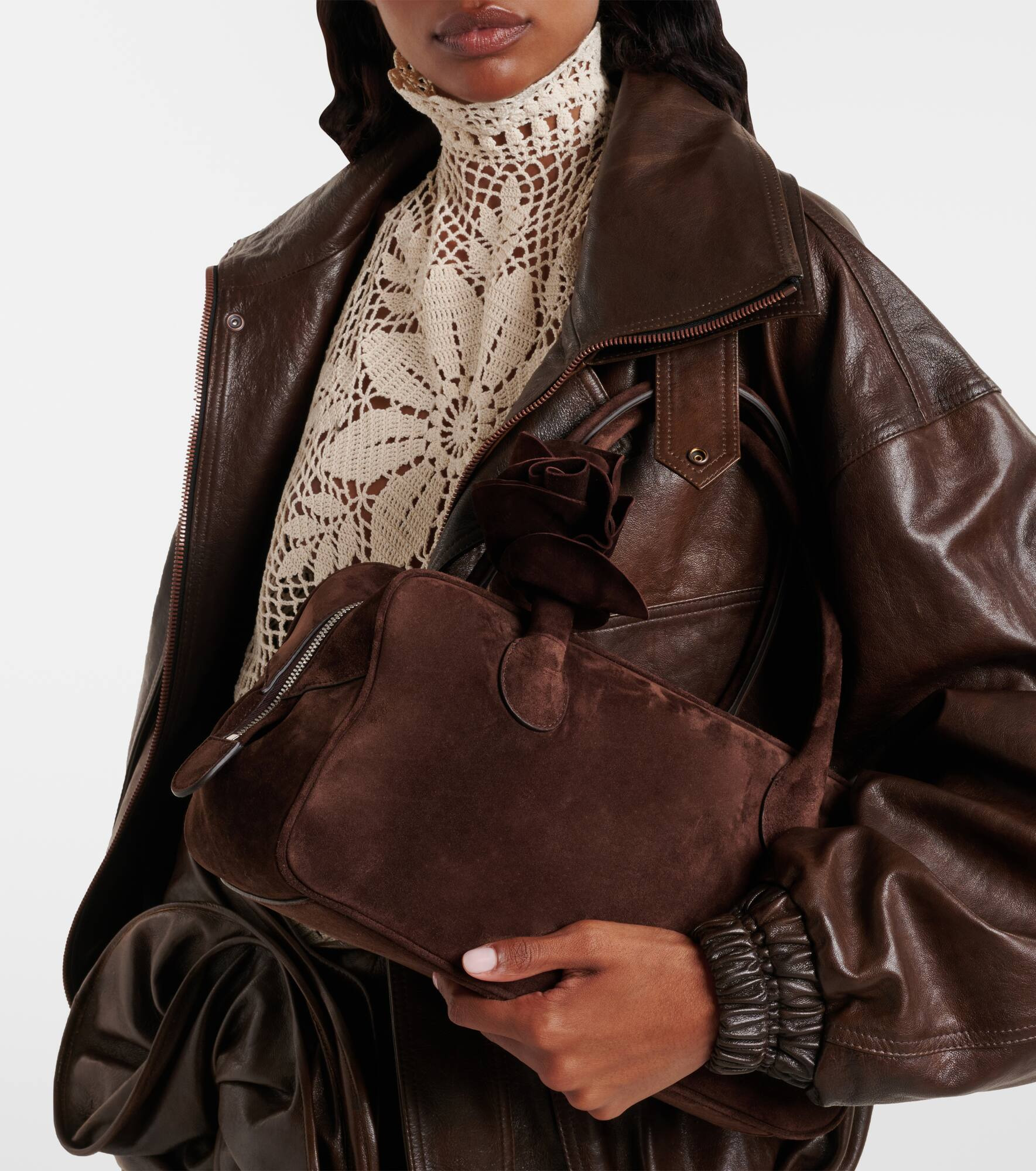 Brigitte Small suede shoulder bag - 6
