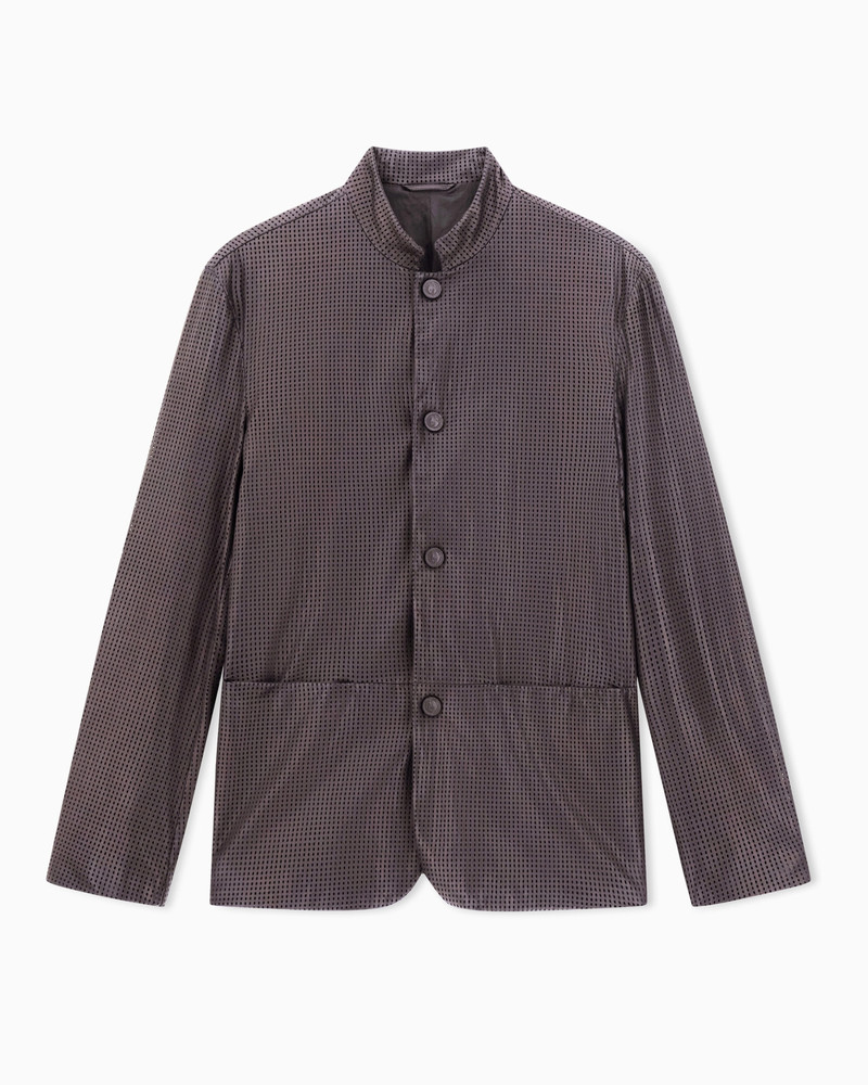 SINGLE-BREASTED JACKET IN PERFORATED NAPPA LAMBSKIN 1
