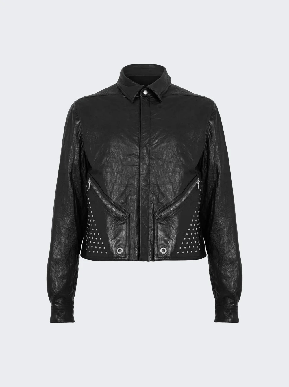 Tour Alice Leather Shirt Jacket Black - 1