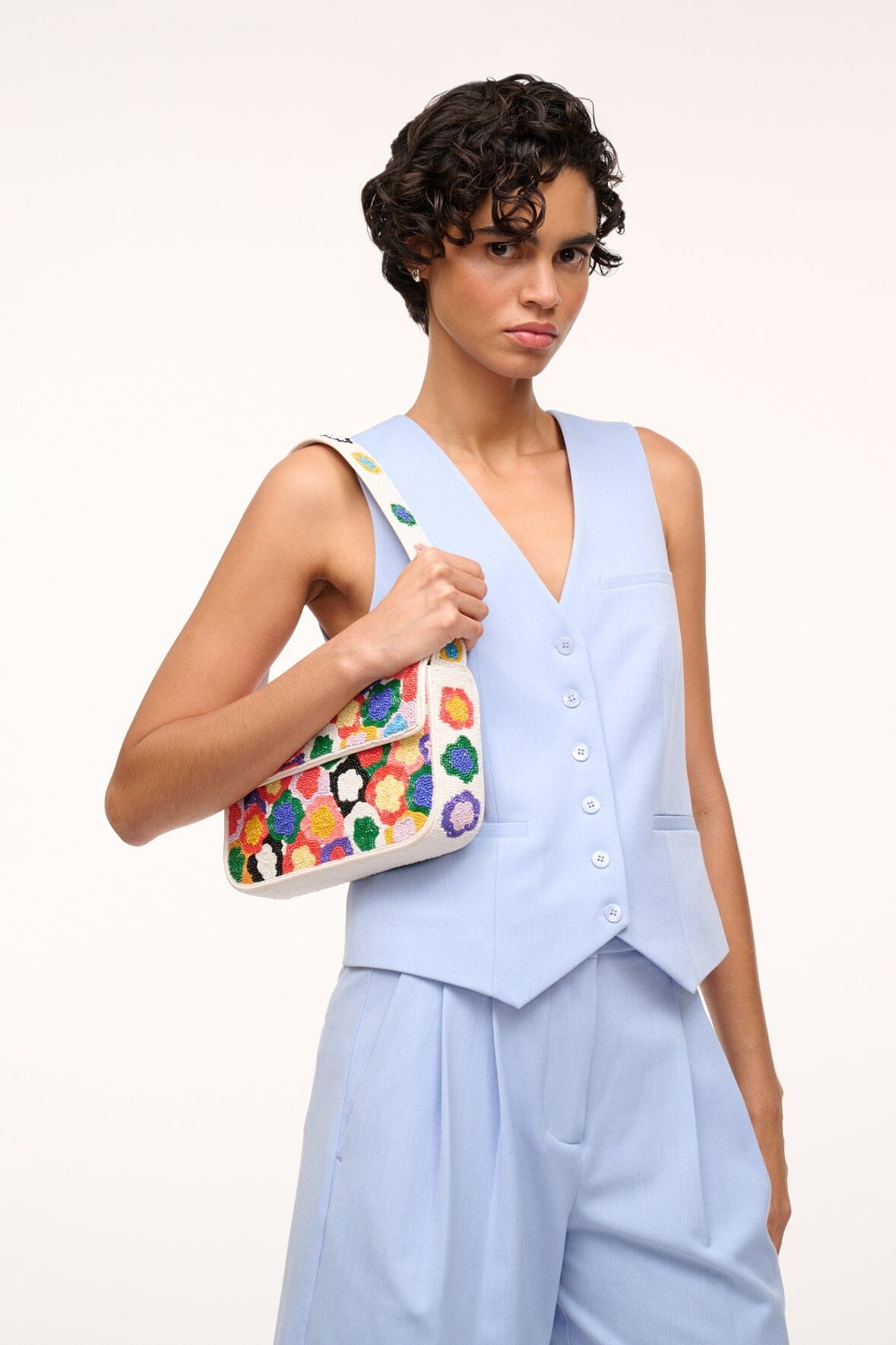 STAUD TOMMY BEADED BAG SPRING BOUQUET - 2