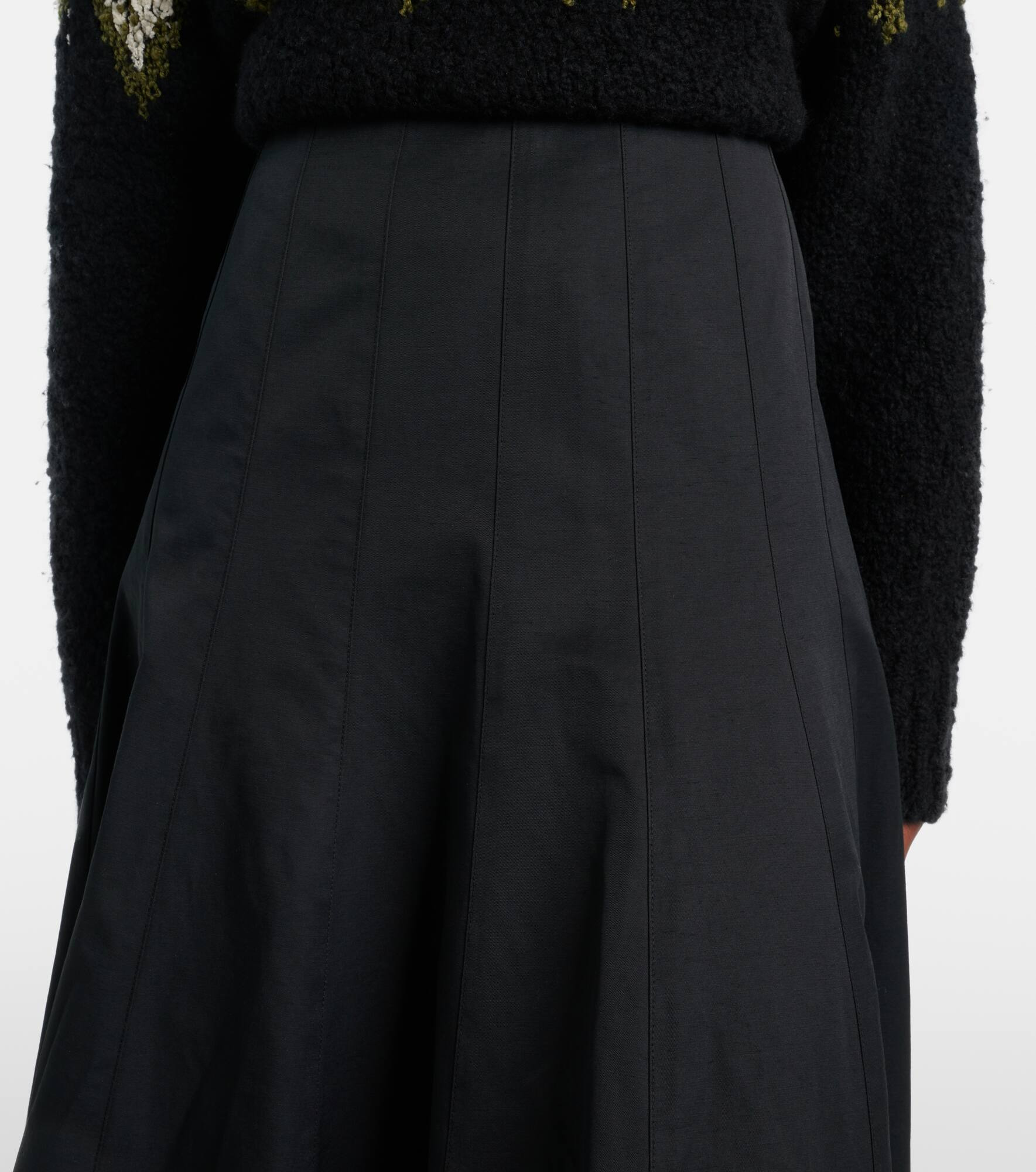 Heidi cotton-blend midi skirt - 4
