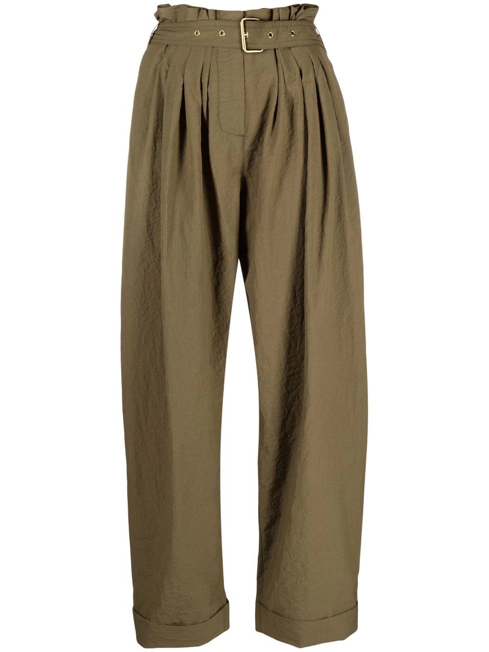 high-waist paperbag tailored trousers - 1