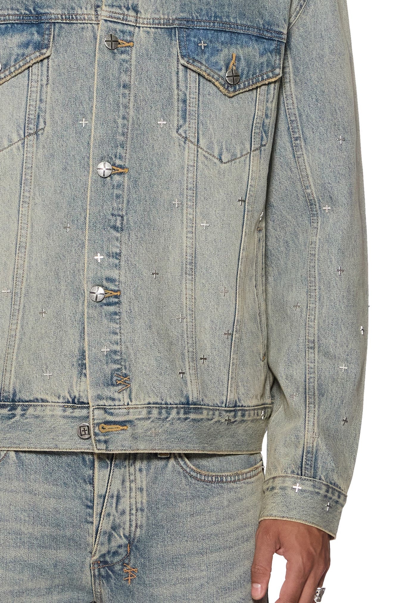 Ksubi Oh G Stagelight Metallic Denim Trucker Jacket at Nordstrom - 3