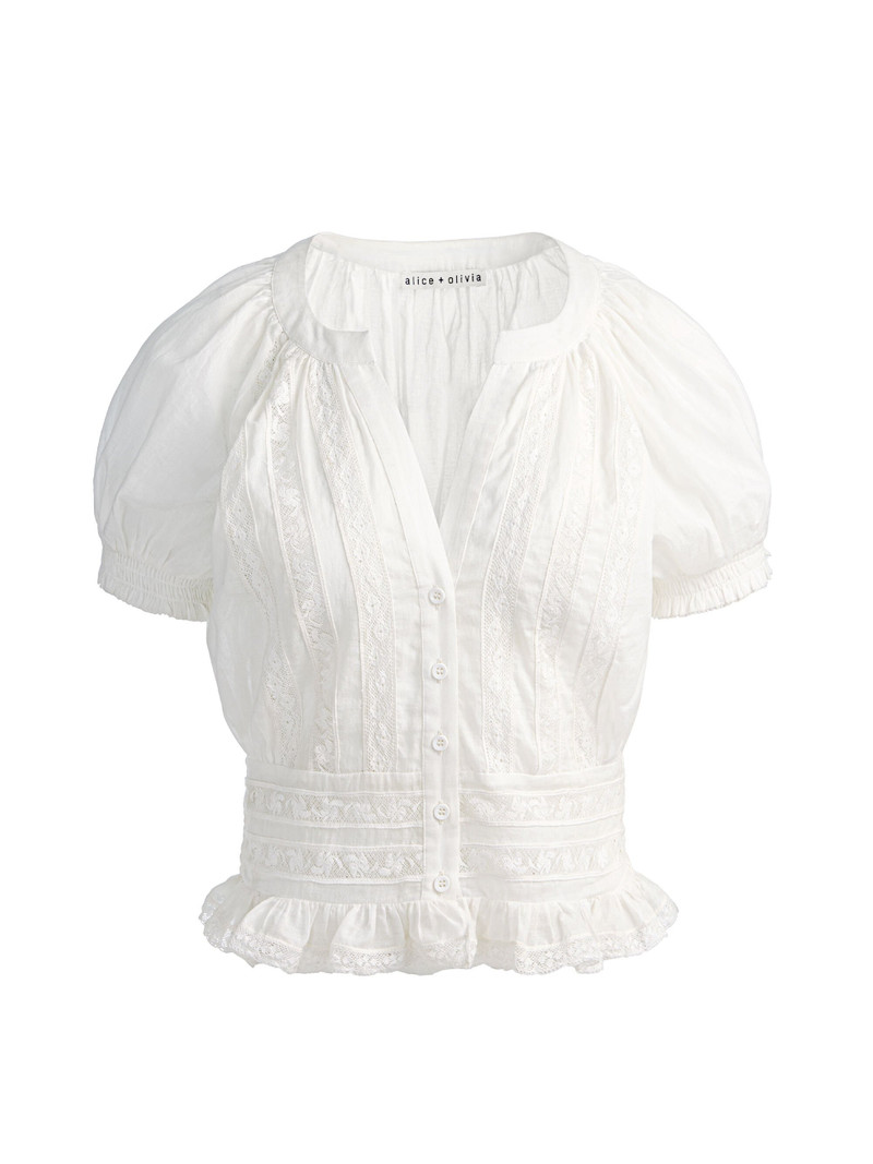 KATHRYN LACE TRIM BLOUSE 1