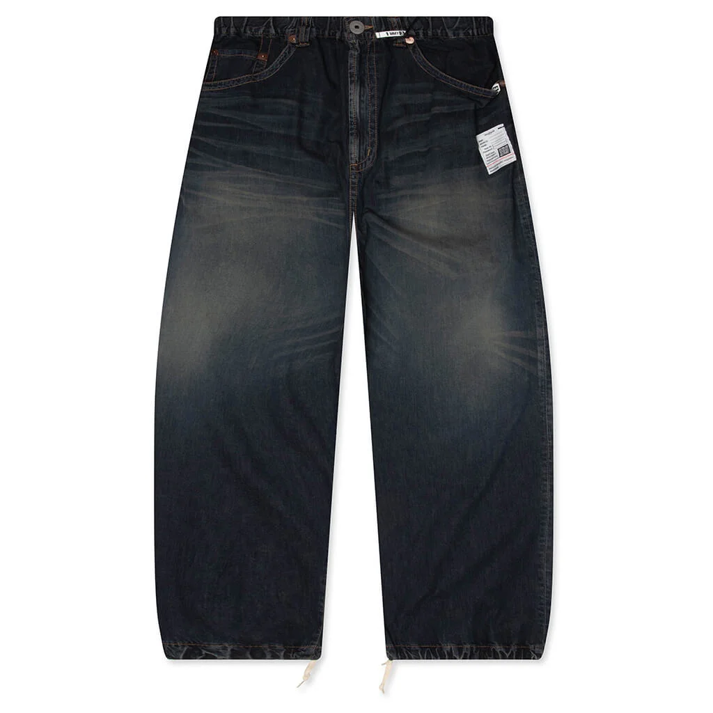 LIGHT DENIM WIDE PANTS- INDIGO - 1