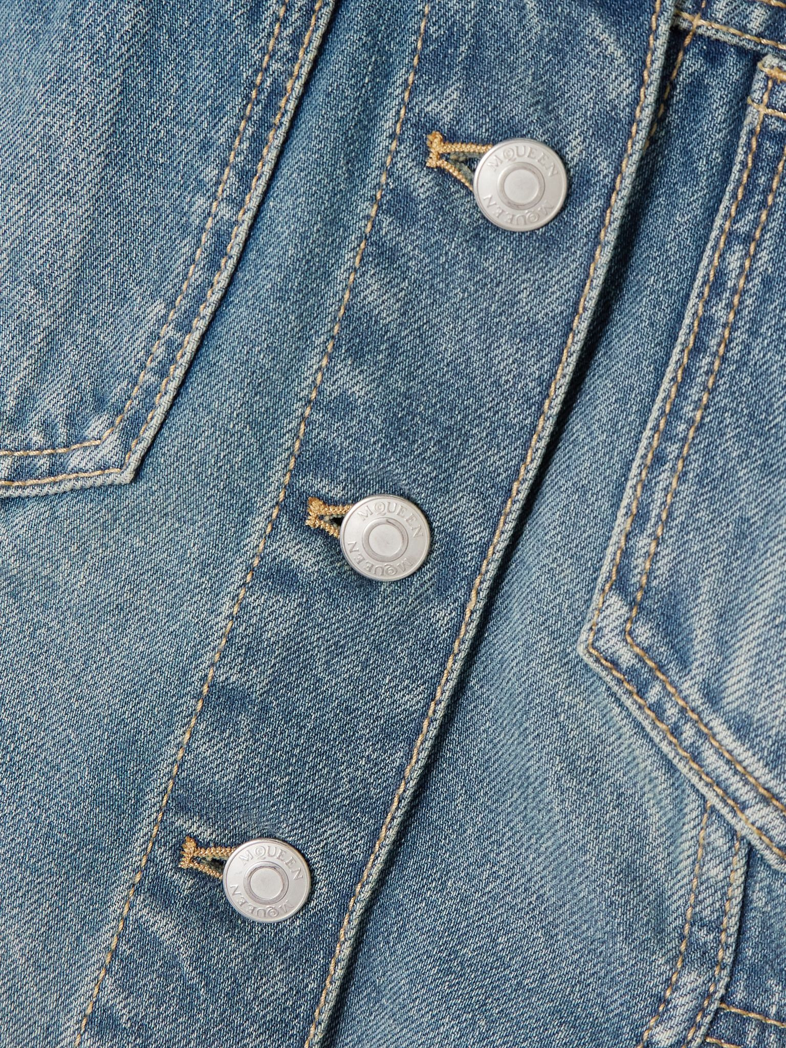 Paneled denim jacket Blue - 5