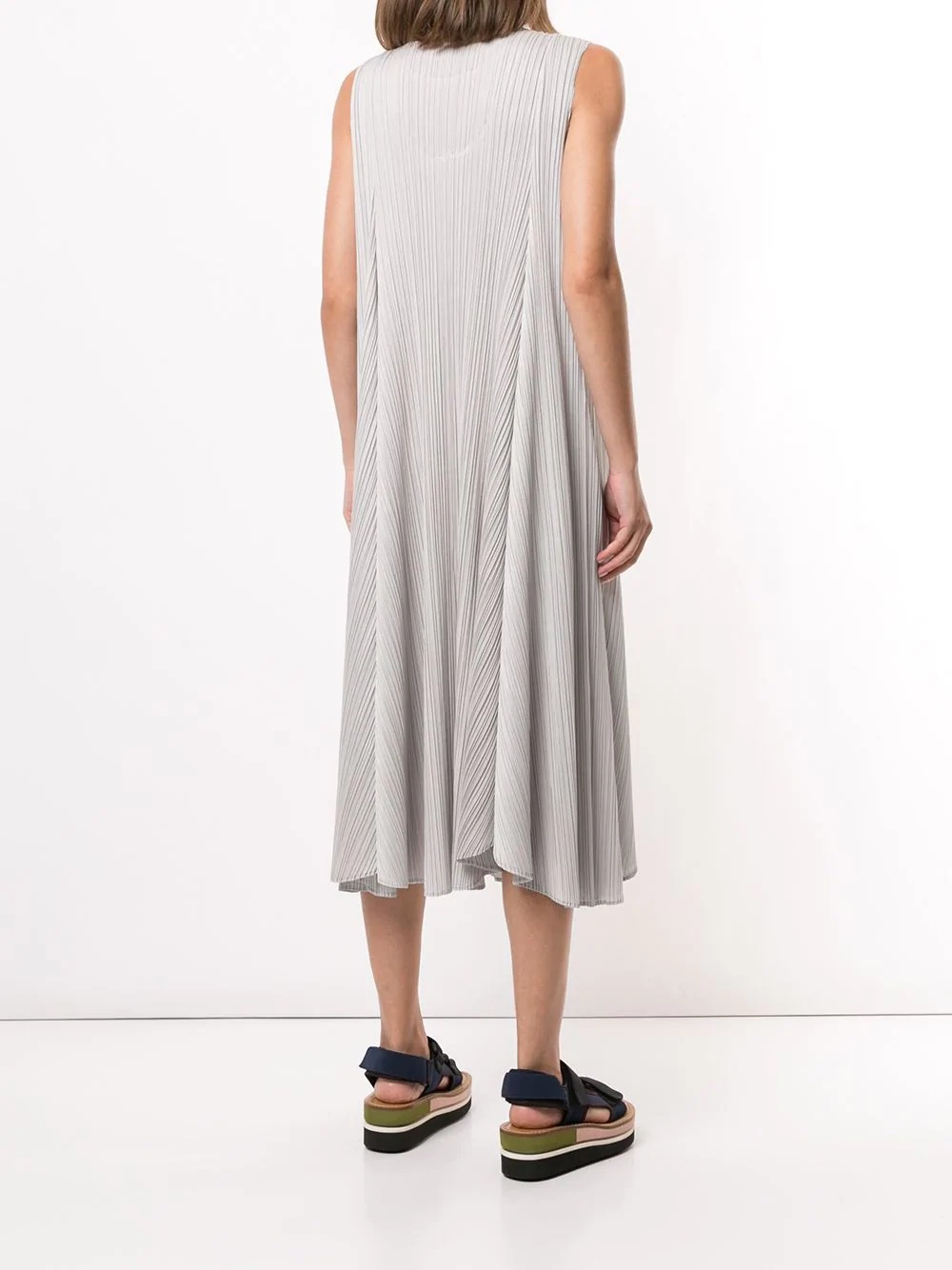 sleeveless pleated midi dress - 4