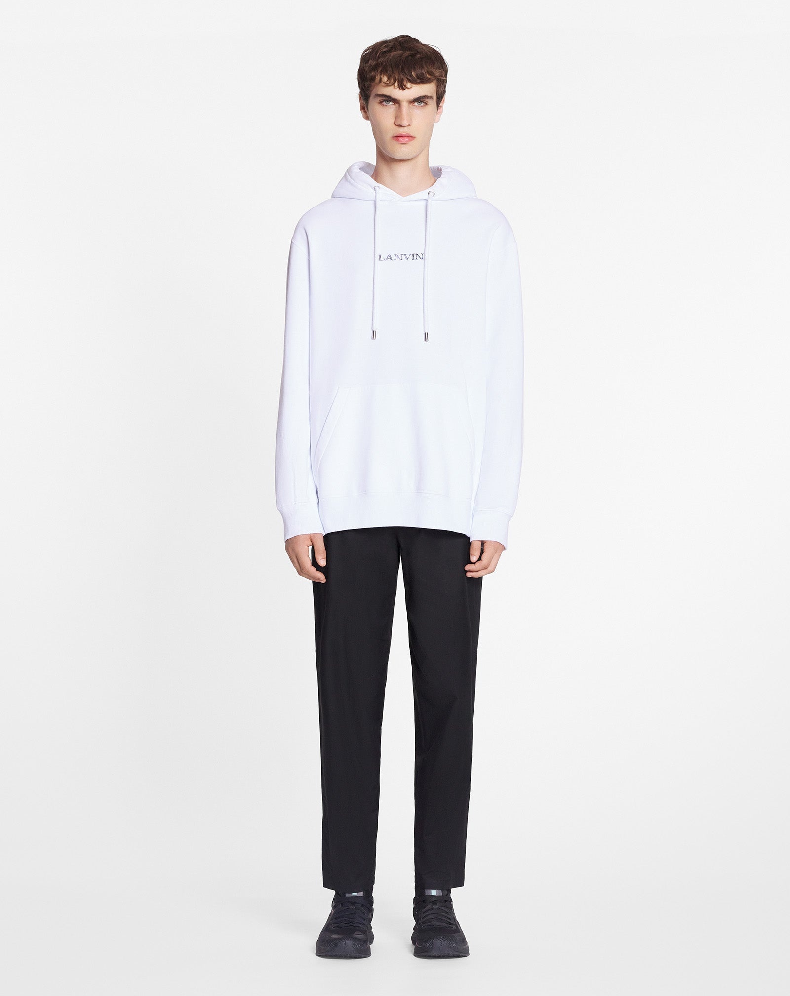 LOOSE-FITTING HOODIE WITH LANVIN LOGO - 3
