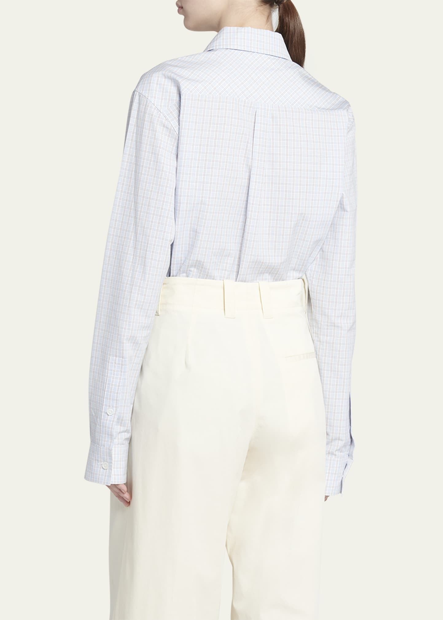 Woven Check Button Down Top - 3