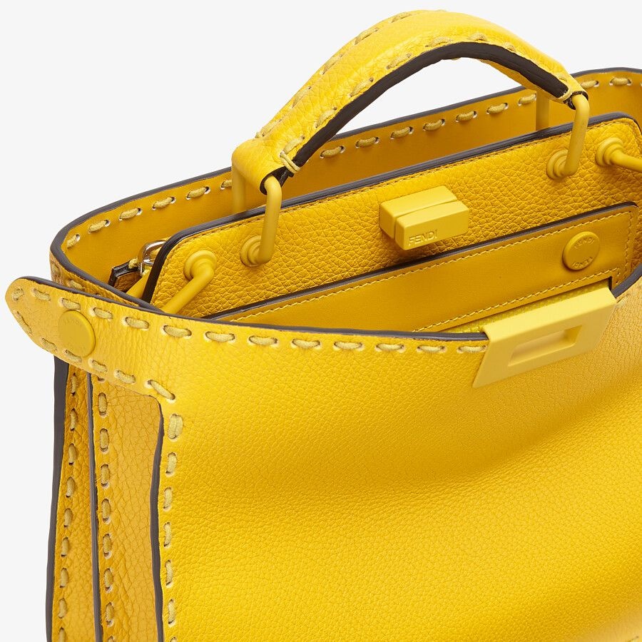 Yellow leather bag - 6