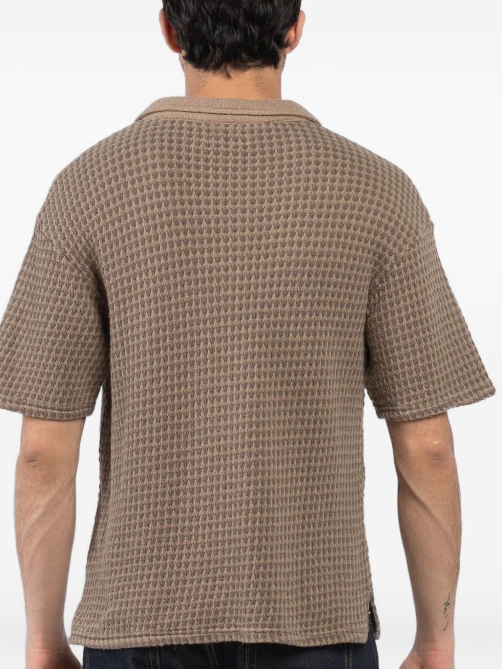 pique knit T-shirt - 4