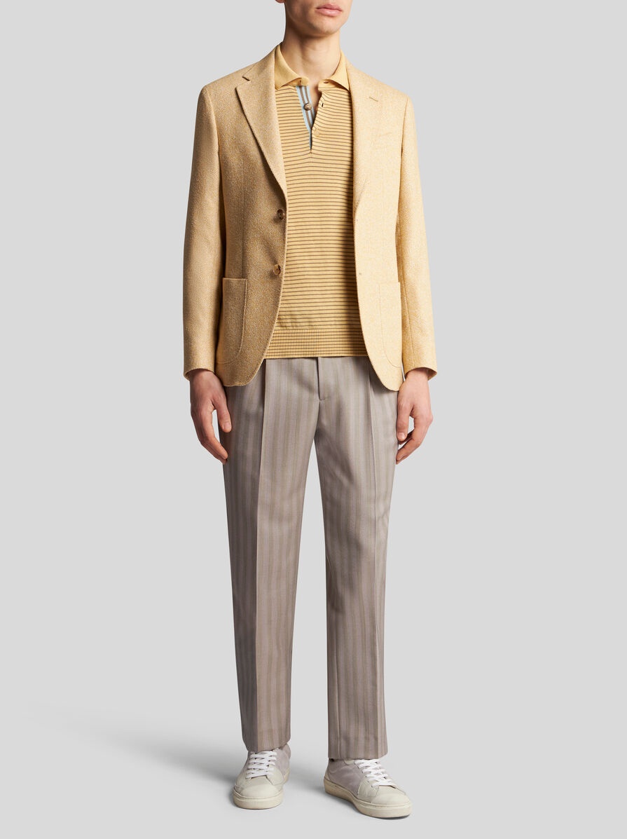 STRIPED TROUSERS WITH PLEATS - 4