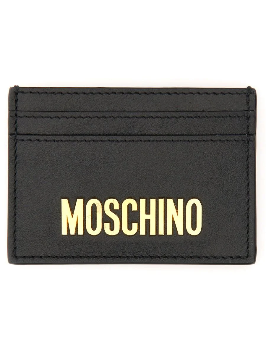 MOSCHINO CARD HOLDER WITH LOGO - 1