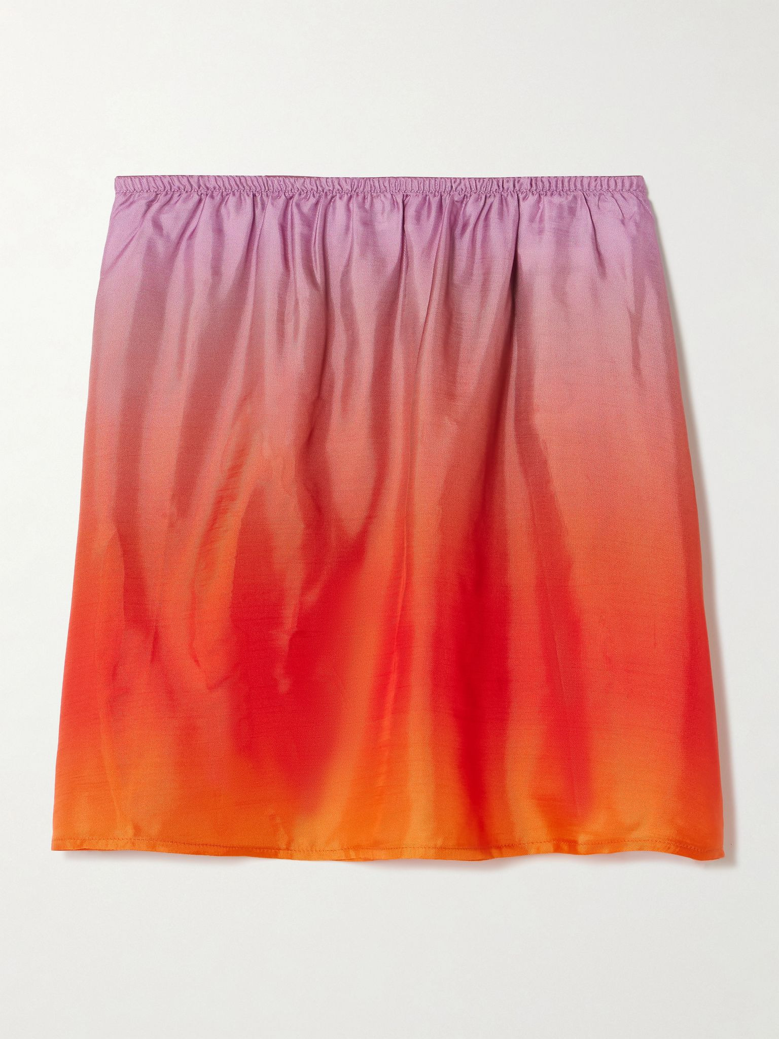 Dégradé satin-twill mini skirt Multi - 1