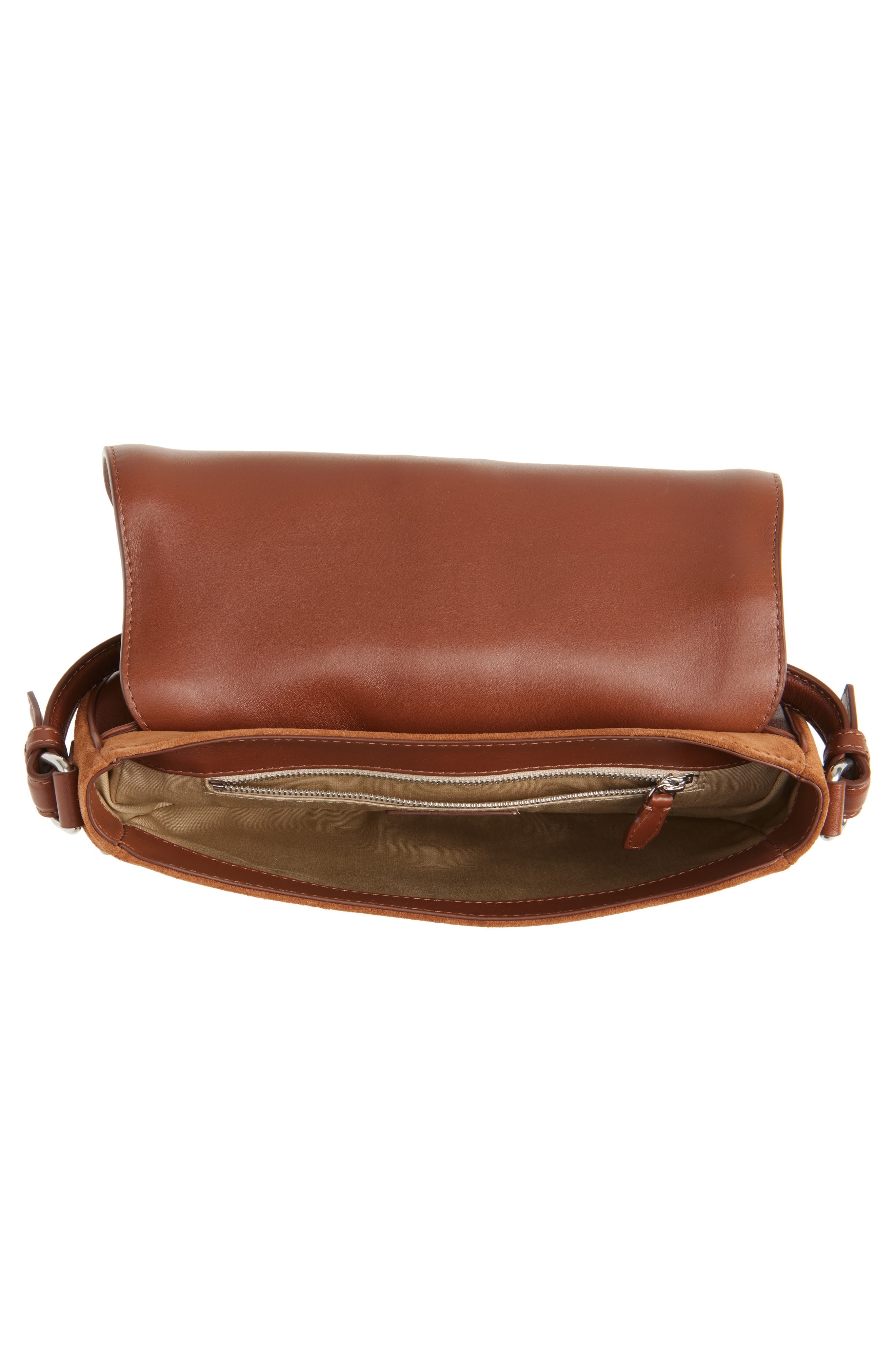 McQueen Mini T-Bar Shoulder Bag in Dark Brown/Silver at Nordstrom - 5