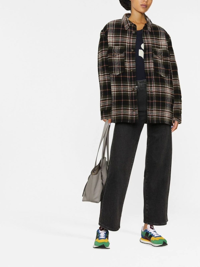 Isabel Marant Étoile Ervy check-print jacket outlook