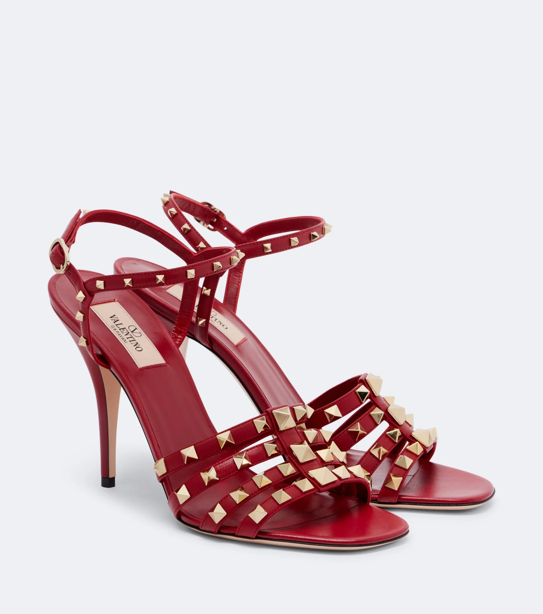 Rockstud leather sandals - 1