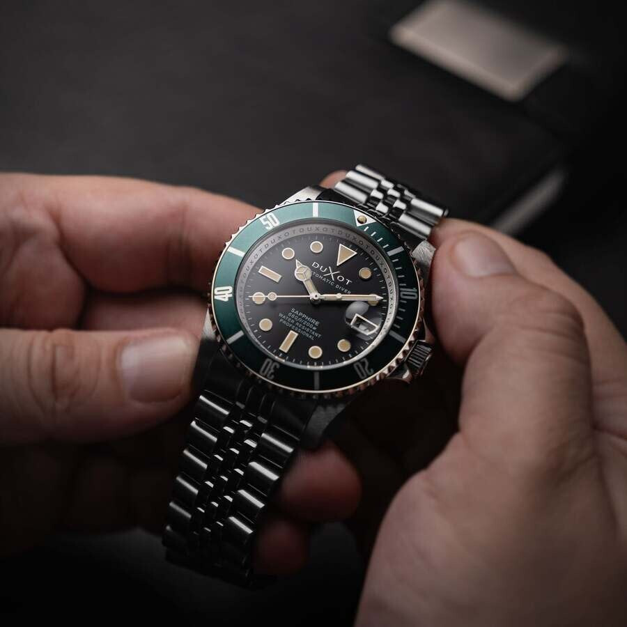 Duxot - Duxot Atlantica Diver Automatic Black Dial Men's Watch DX-2057-33 - 2