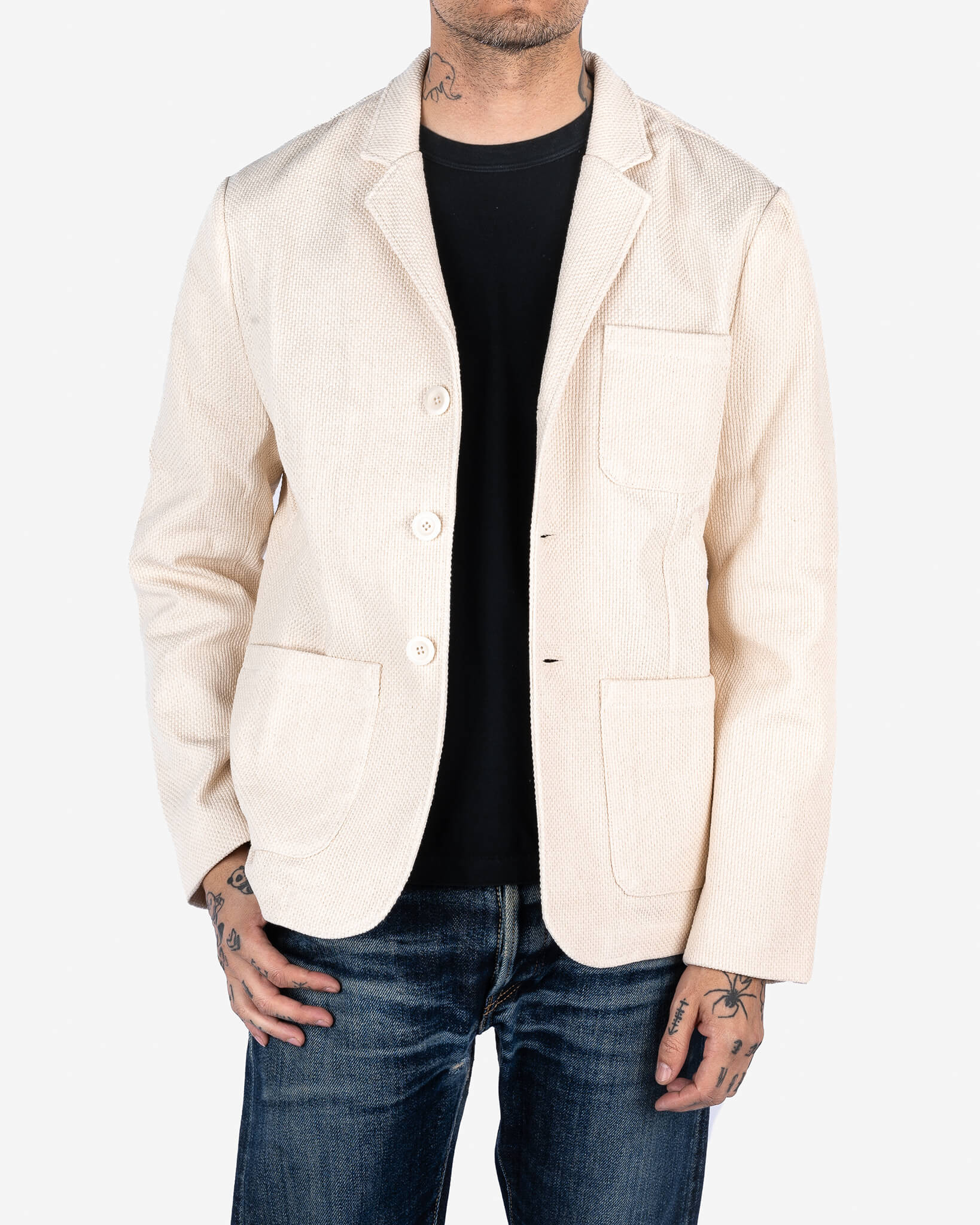STF-SBZR-KIB SaturdayTypeFever - Sashiko Blazer - Kibata - 2