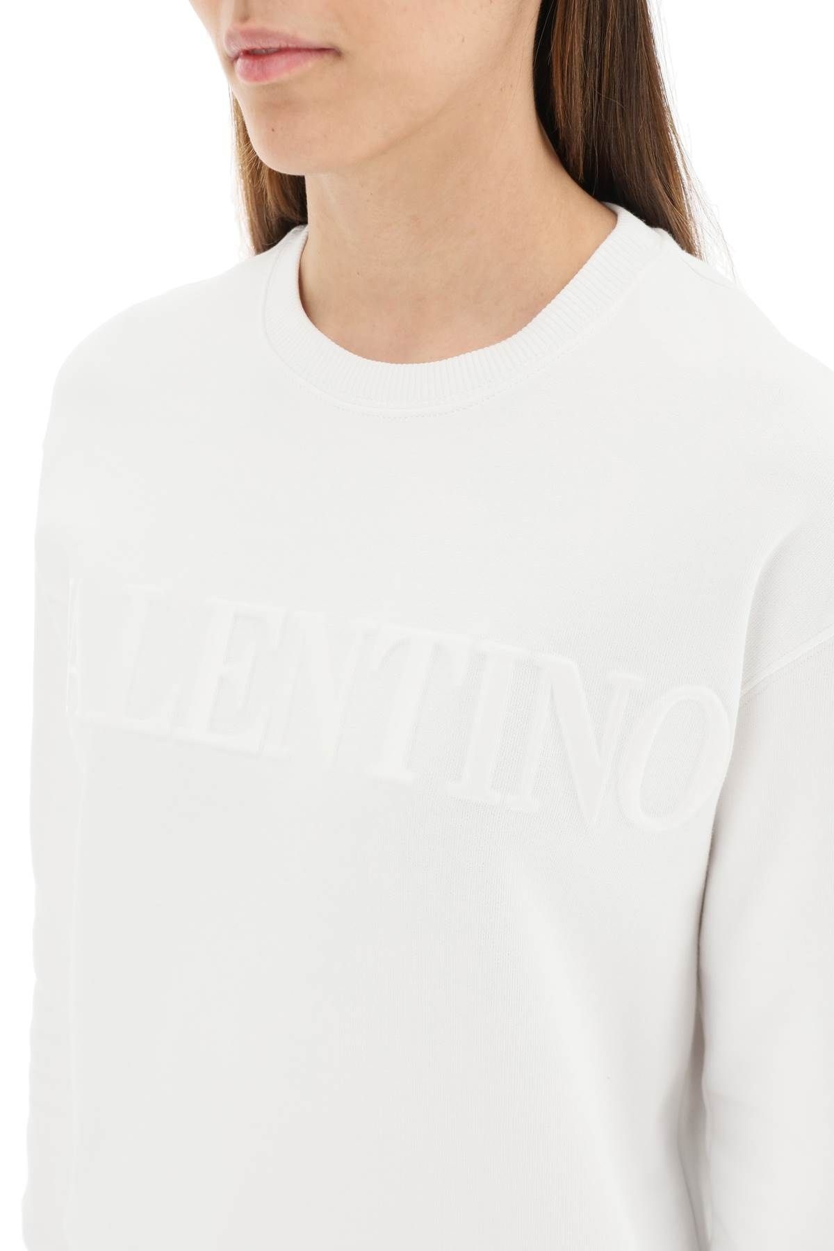 SWEATSHIRT WITH LAMINATED EMBOSSED LOGO - 5