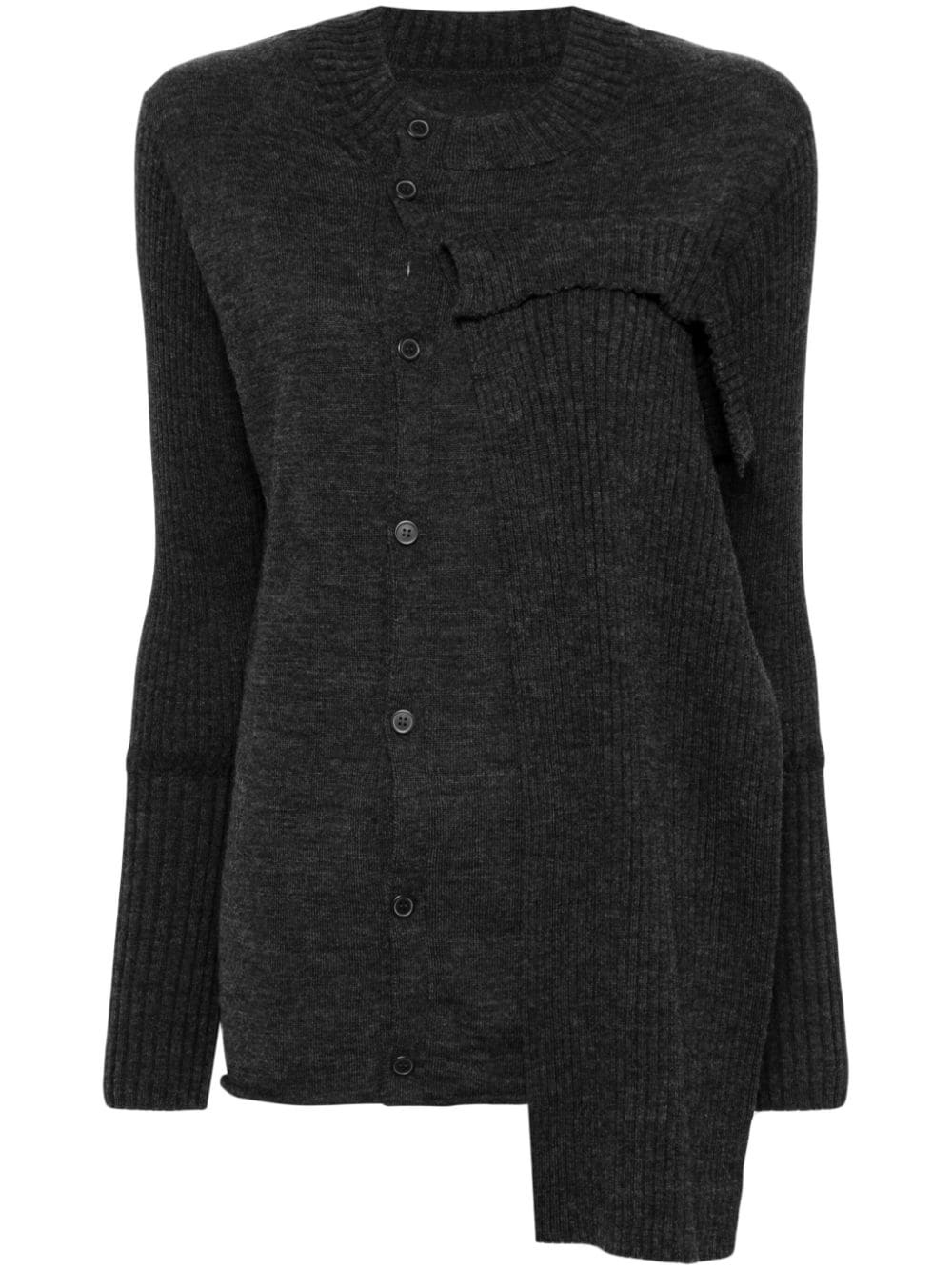 asymmetric button-up cardigan - 1