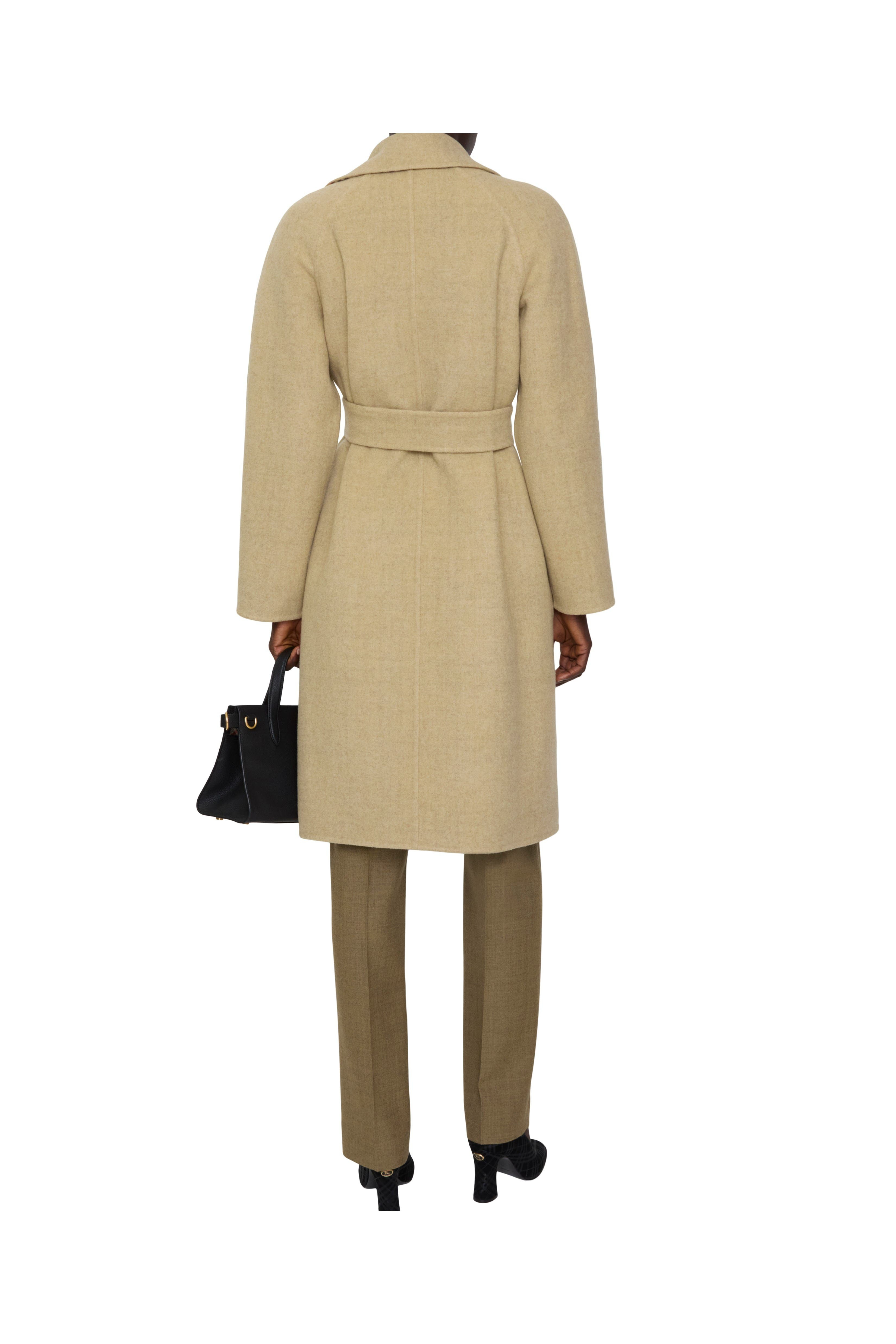 burberry Reversible Wool Wrap Coat in Sand Beige at Nordstrom - 3