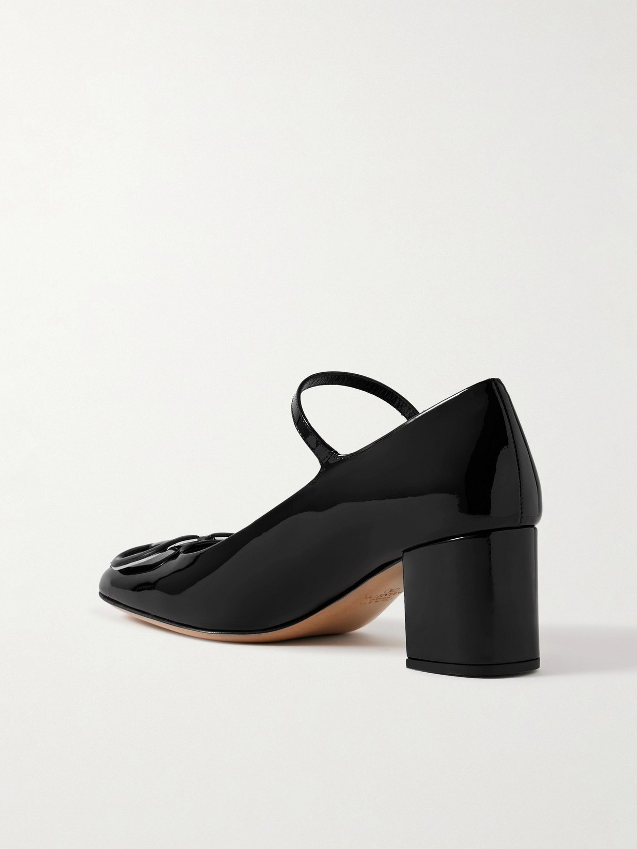 Vlogo Embellished Patent-leather Mary Jane Pumps - 3