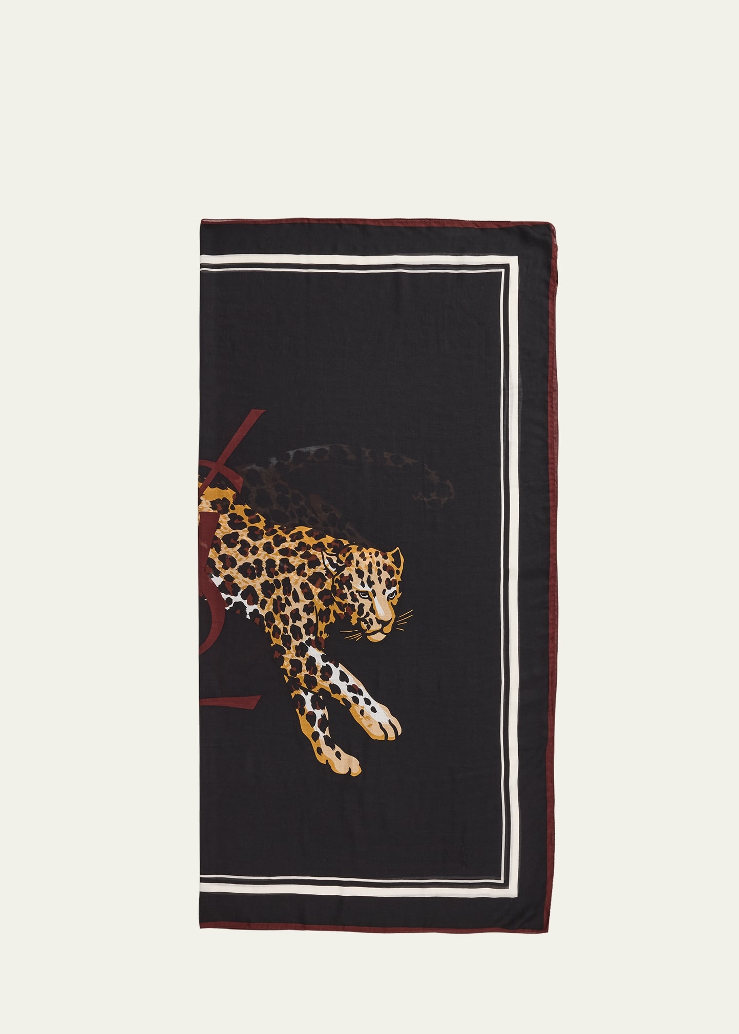 Leopard Cashmere-Blend Square Scarf - 1