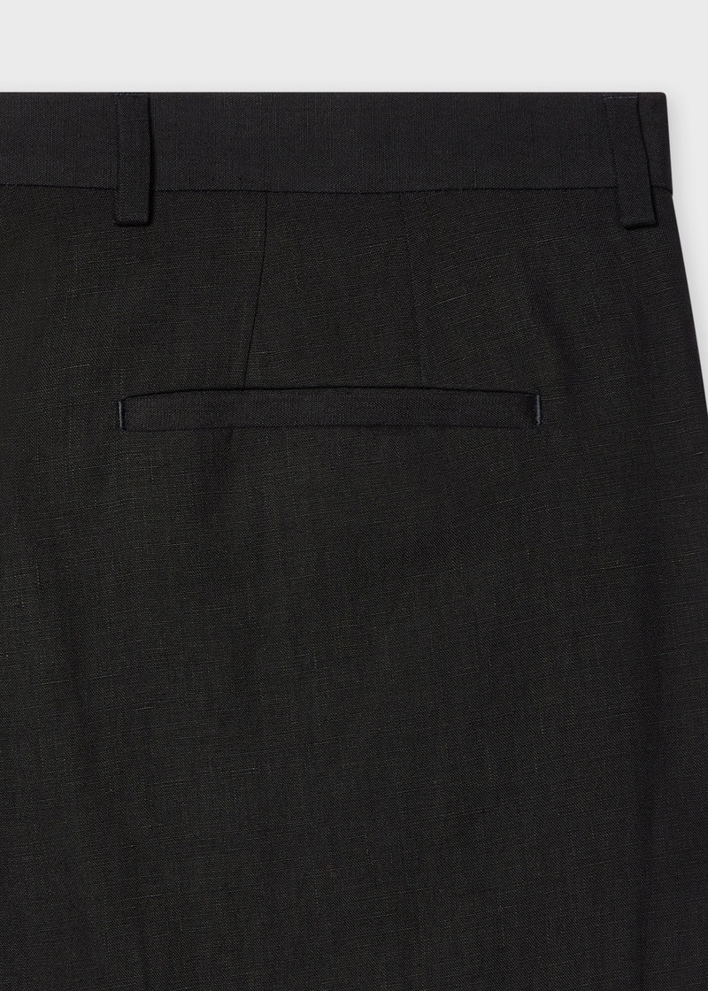 Paul Smith Tapered-Fit Dark Navy Linen Trousers outlook