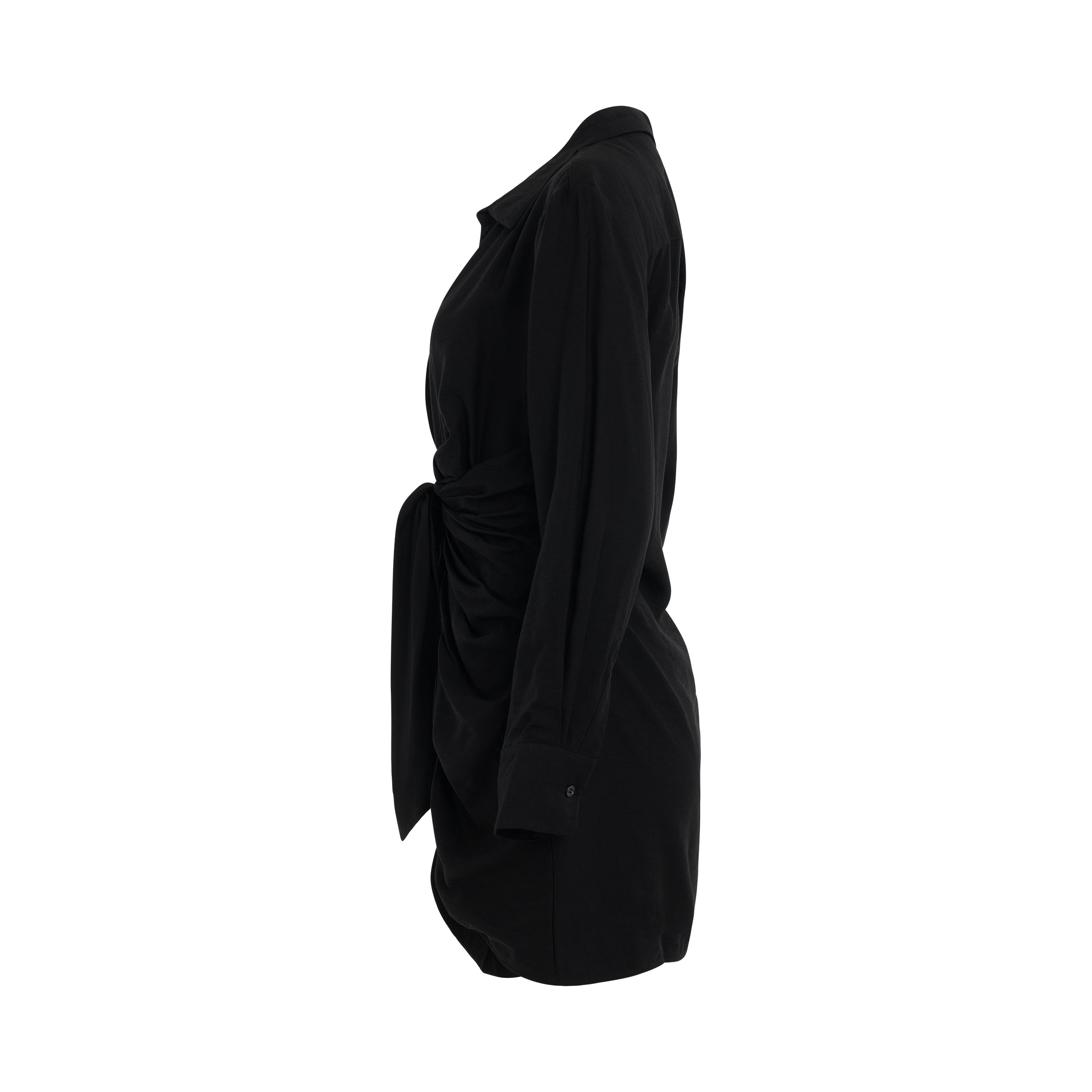 Bahia Sash Dress in Black - 3