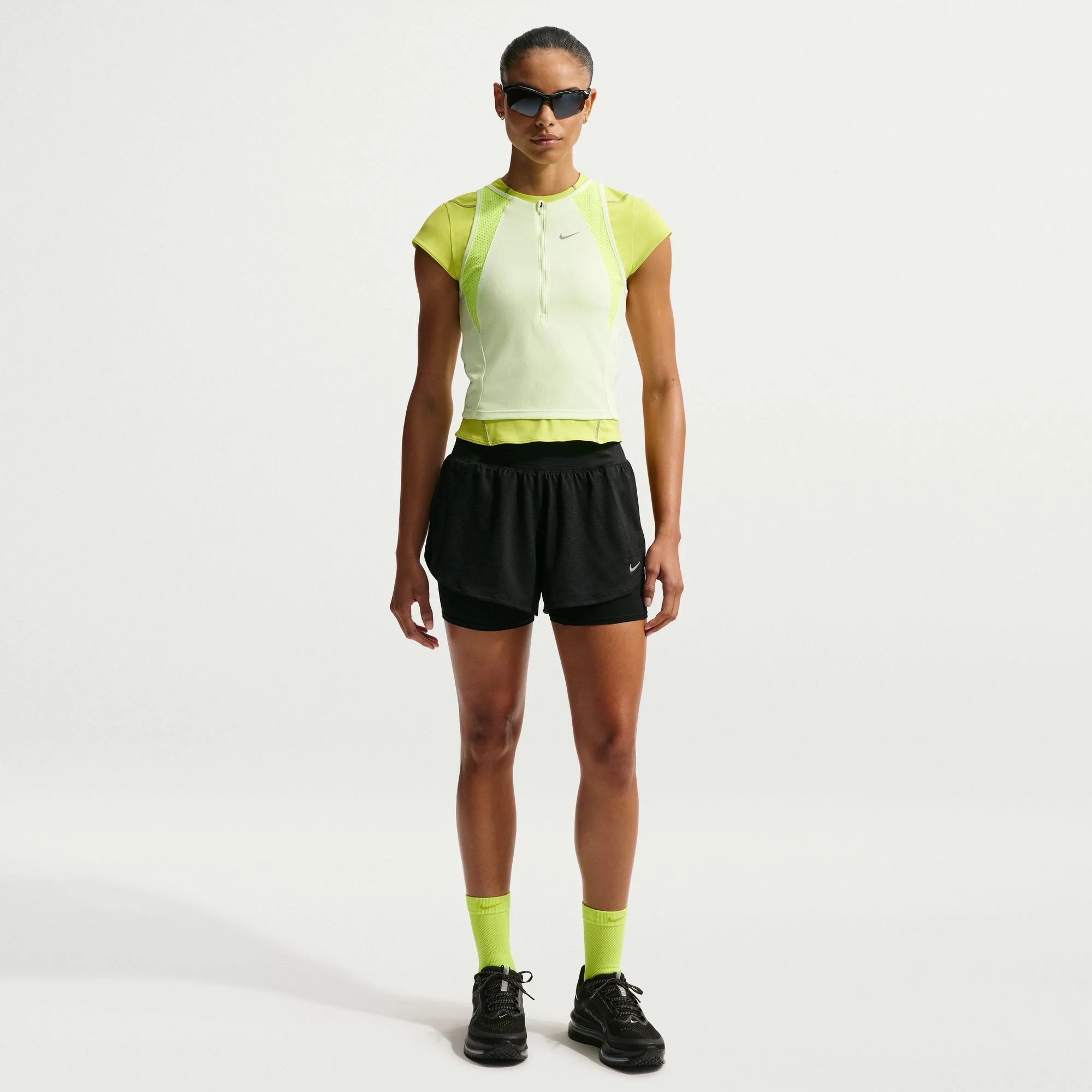 Nike Women's Flow Dri-FIT 2-in-1 Mesh Running Shorts - 1