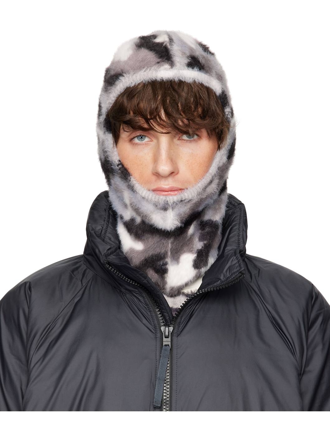 【関税込み】Acne Studios Camo balaclava Acne Studios Gray Camouflage Balaclava | REVERSIBLE