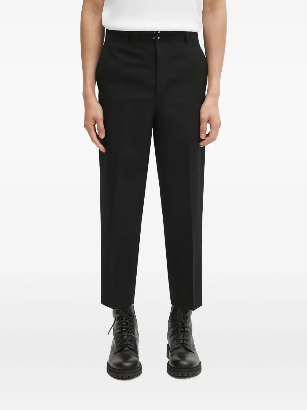buttoned tab trousers - 1