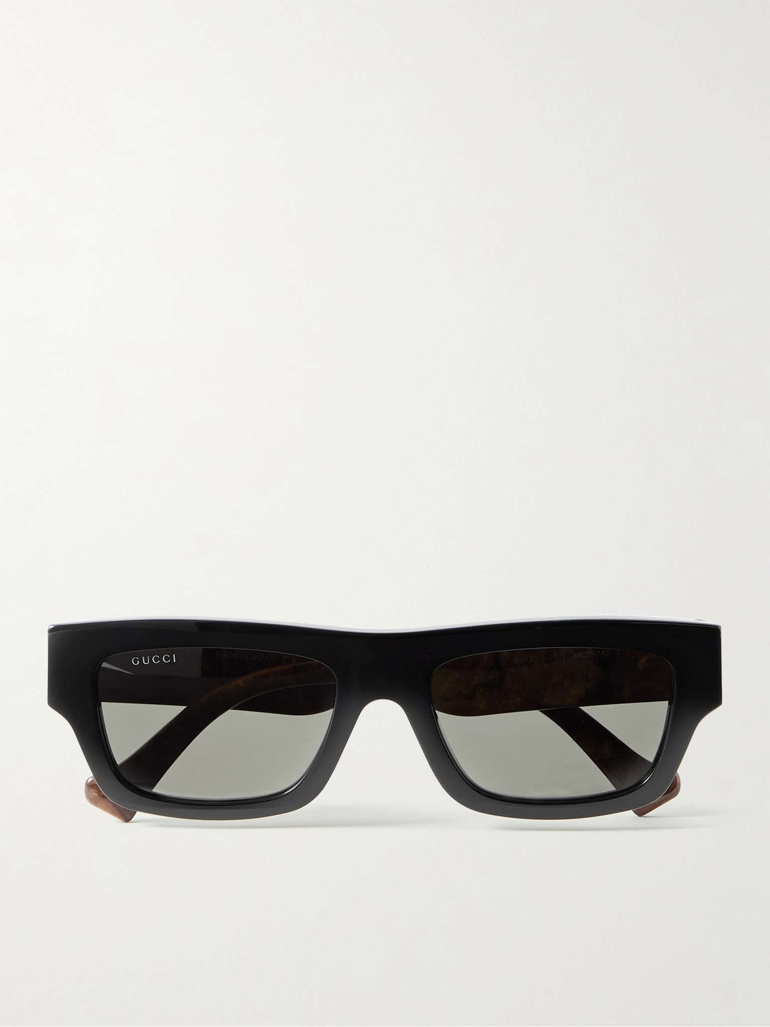 Rectangular-Frame Tortoiseshell Acetate Sunglasses - 1