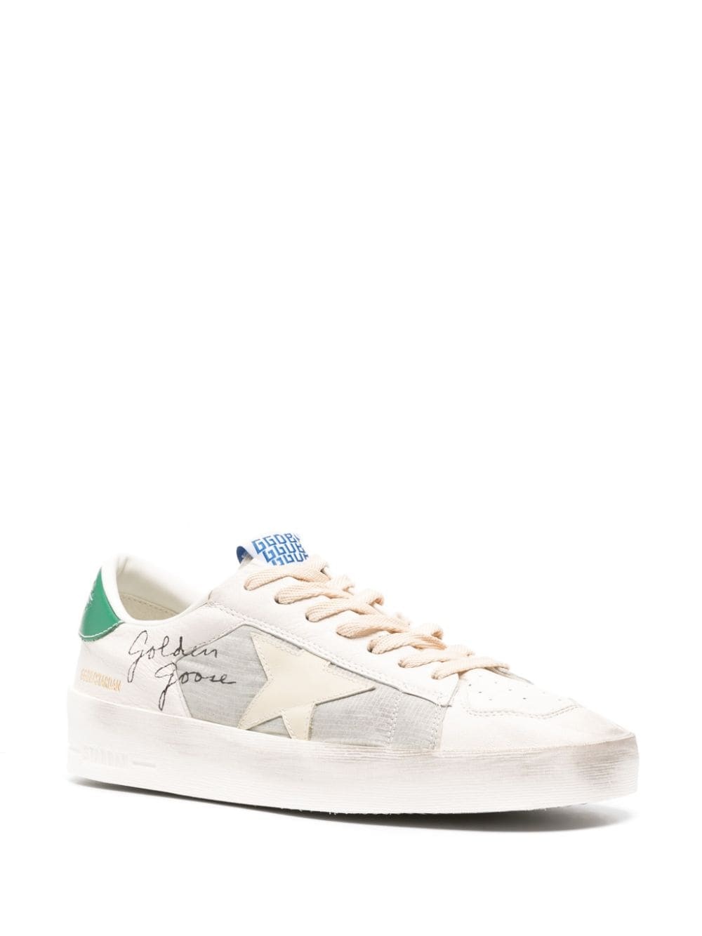 Stardan distressed star-appliquÃ© sneakers - 2