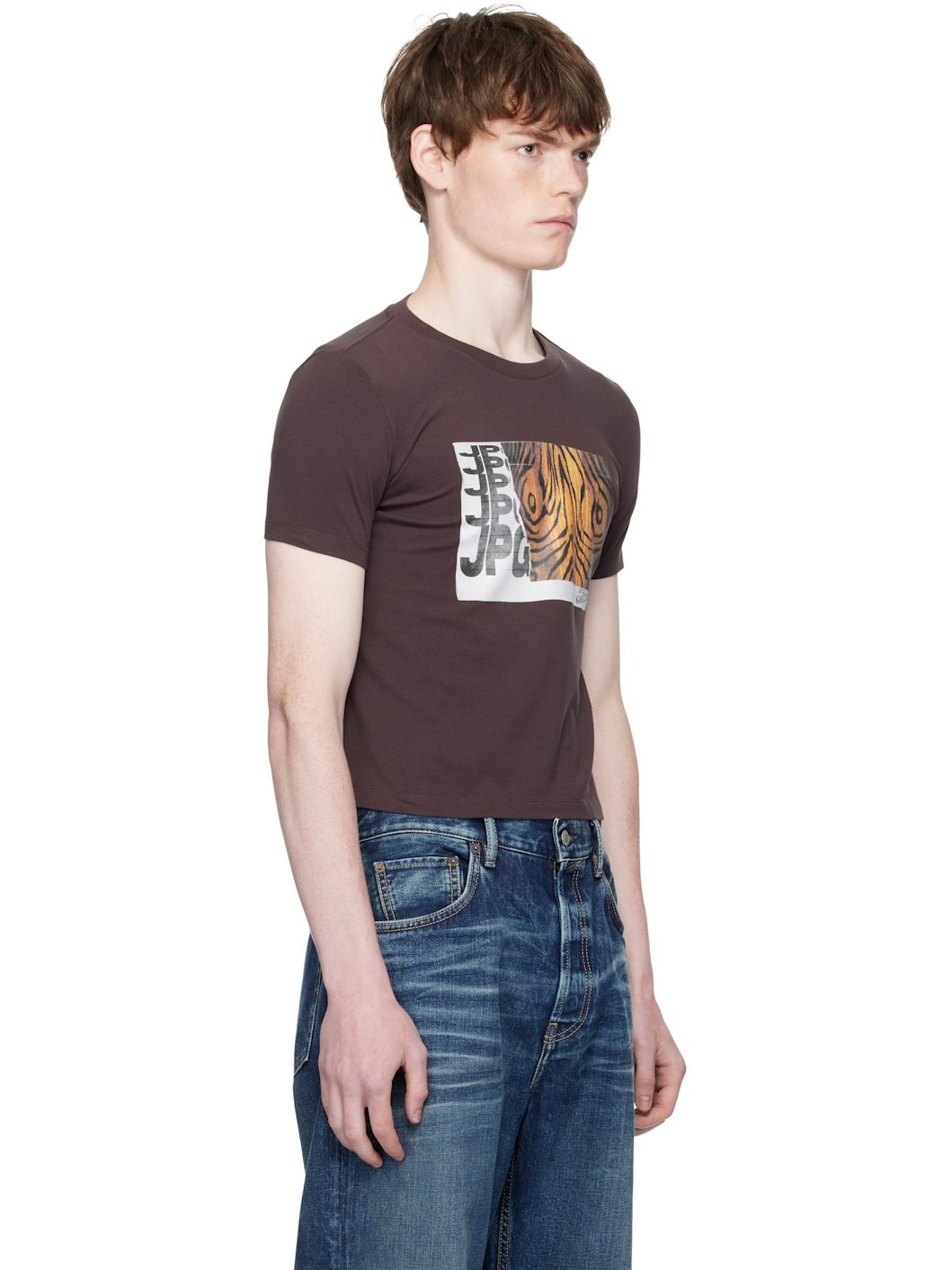 Brown Printed Wood T-shirt - 2