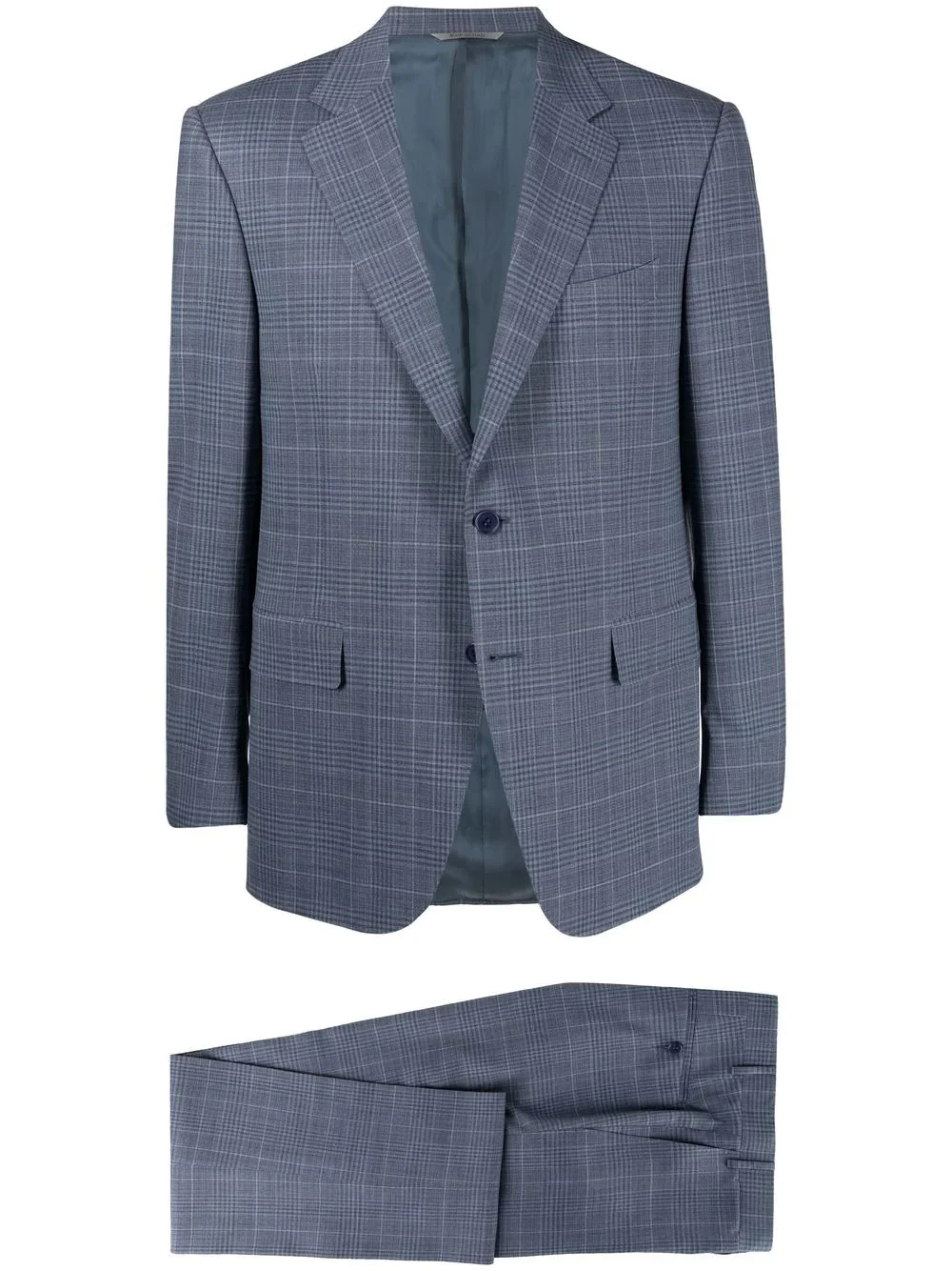 wool plaid blazer - 1